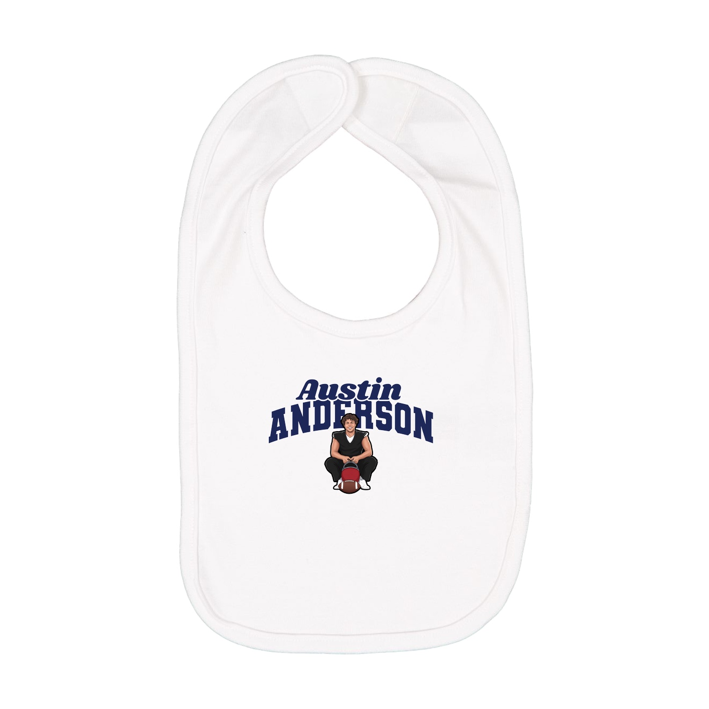 Infant Bib — Signature Arch in White