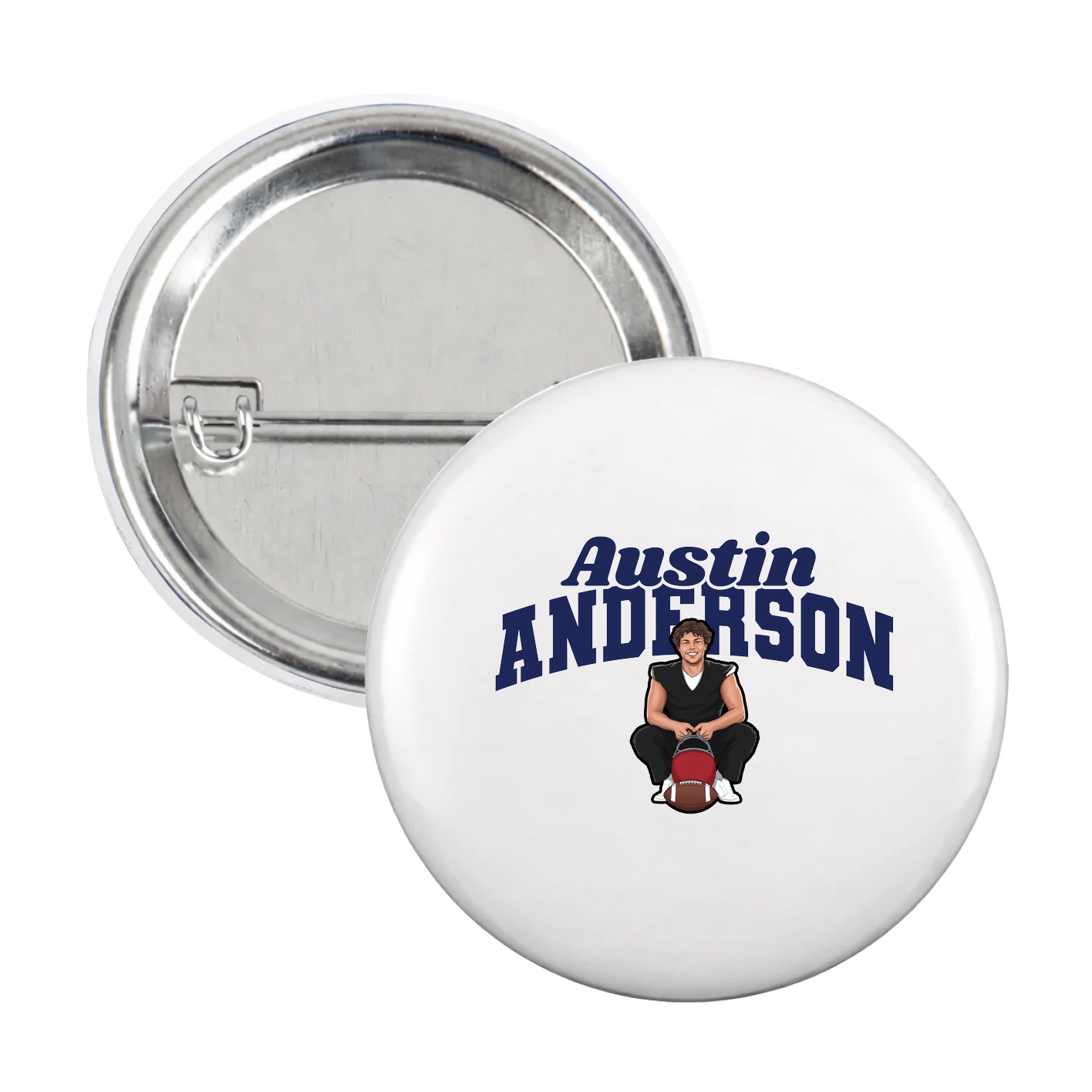 Game Day Button — Signature Arch in White