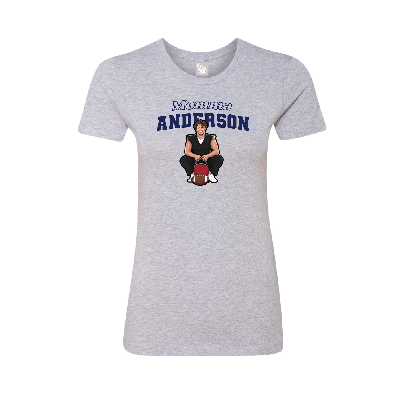 Womens Tee — Mothers Day Block in Grey