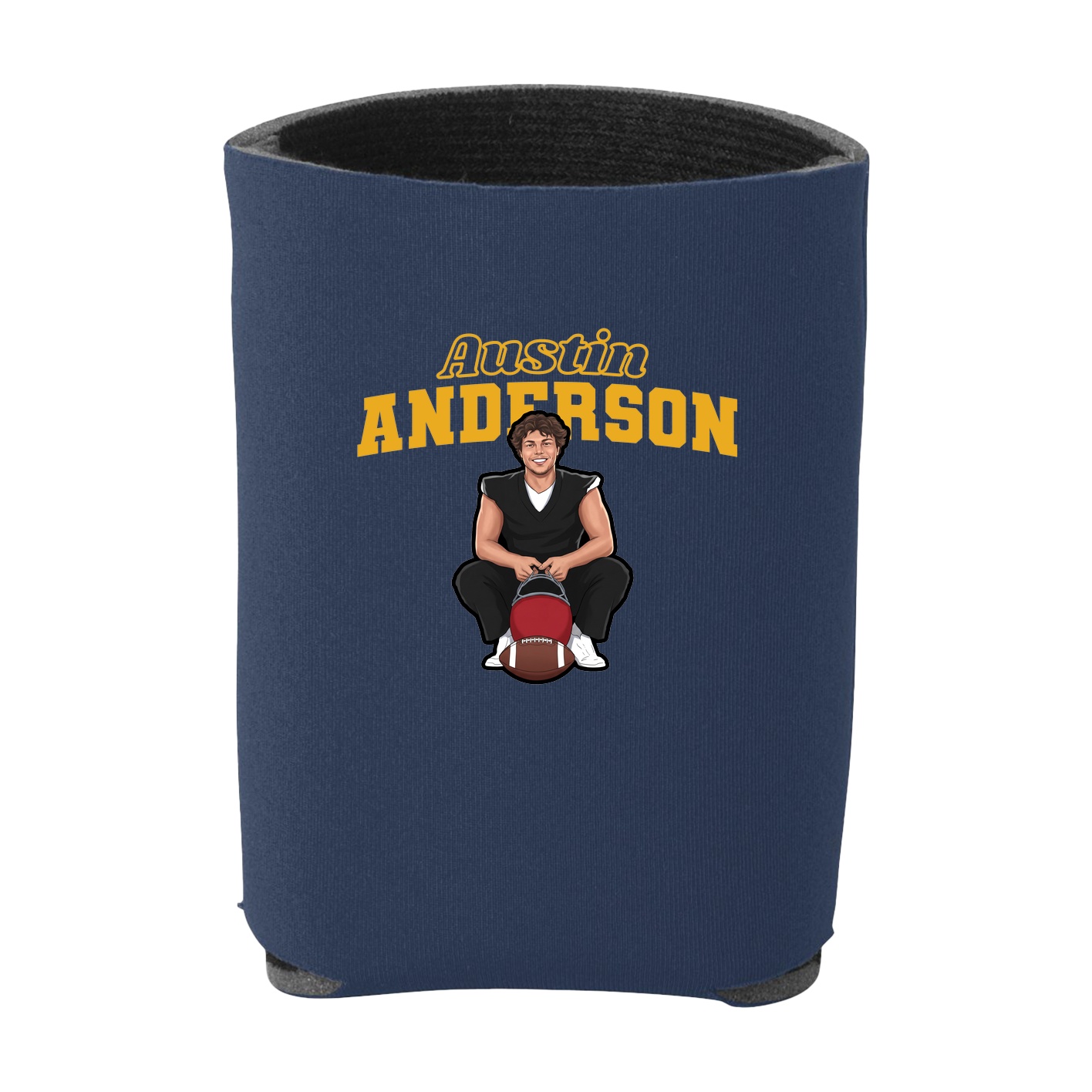 Can Holder — Name Arch in Navy