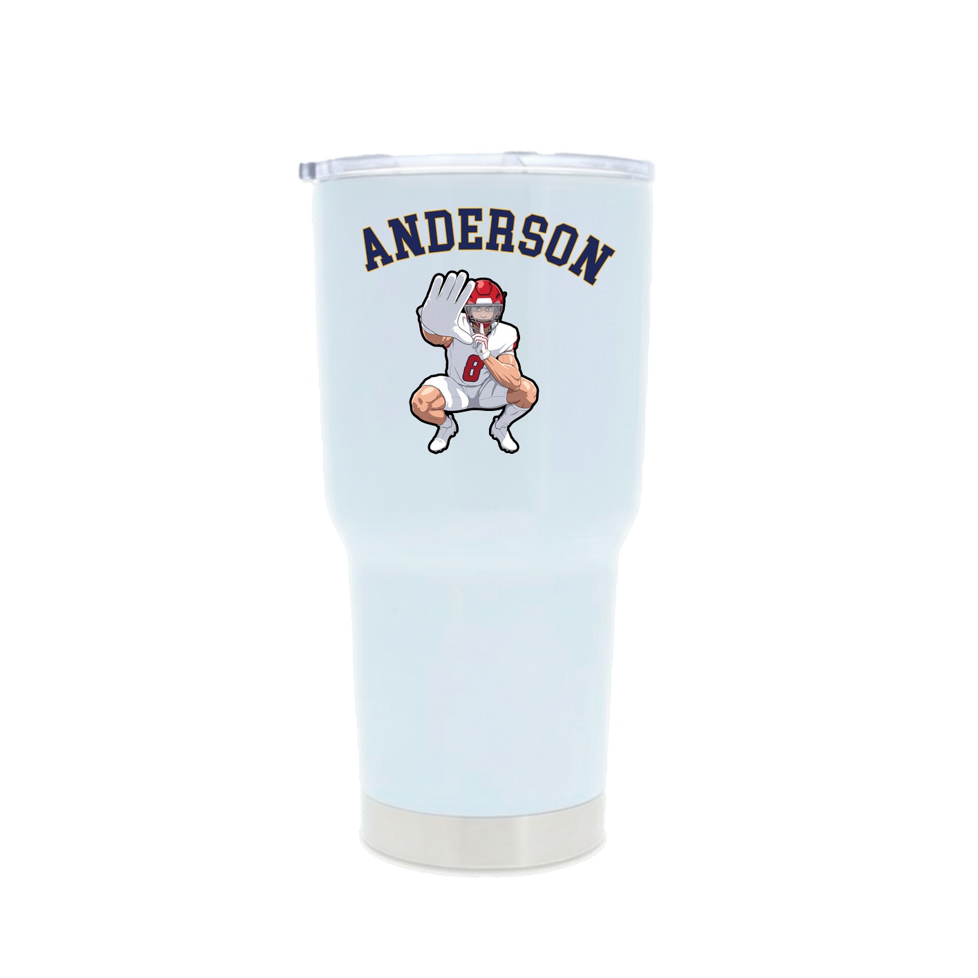 30oz Stainless Steel Tumbler — Shirsey Arch in White
