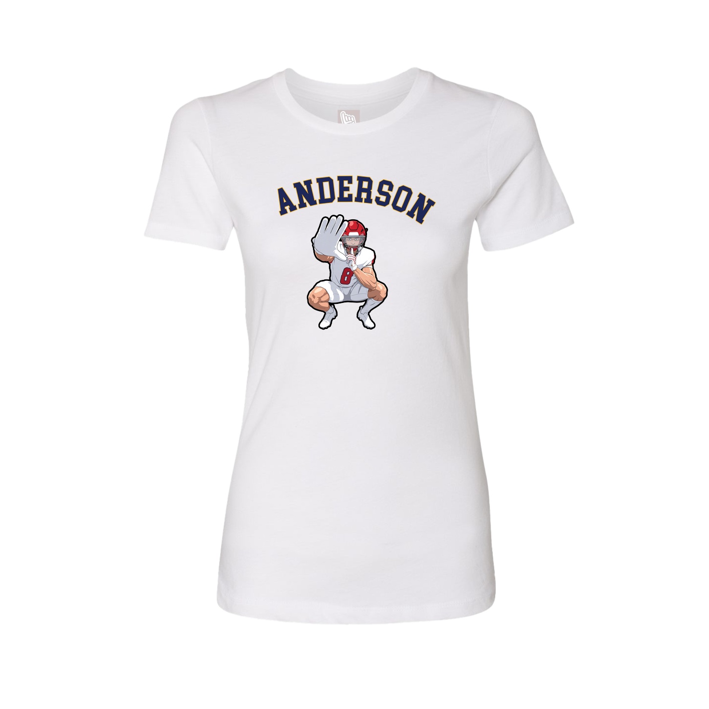 Fitted Women's Tee — Shirsey Arch in White