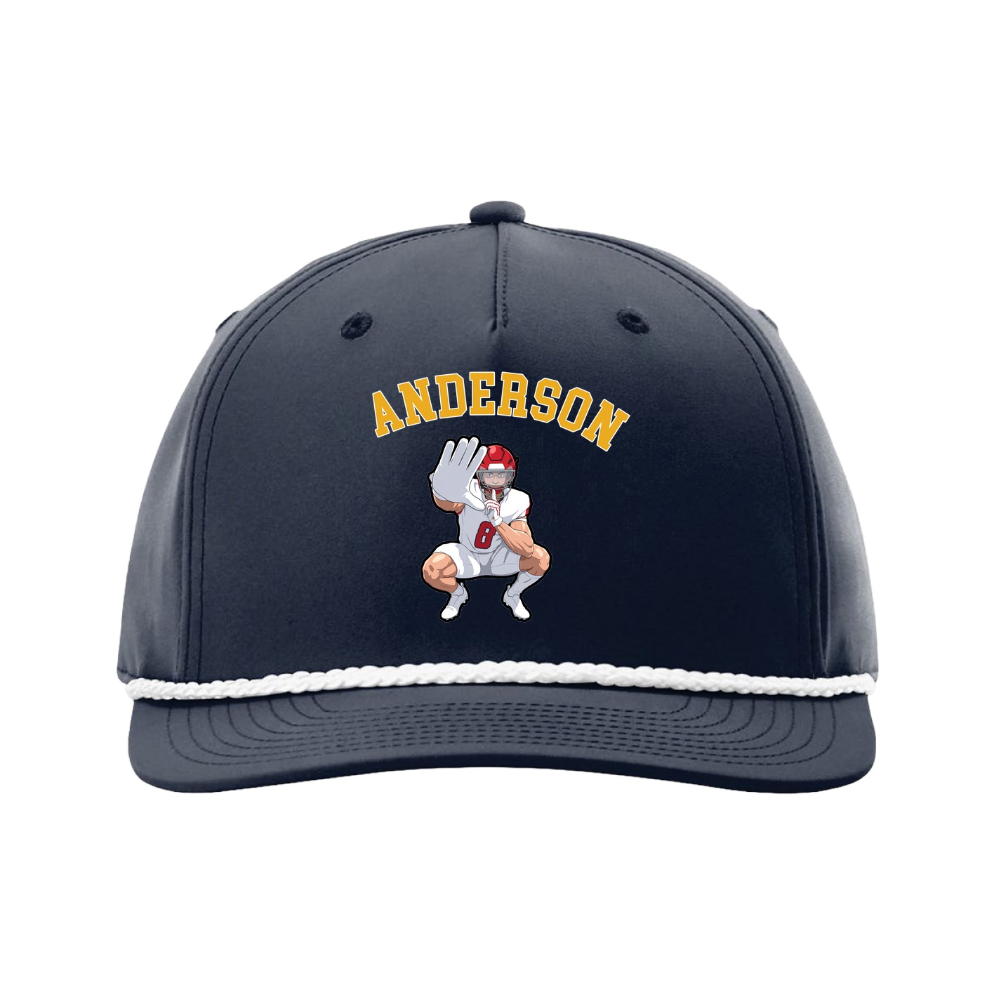 Five-Panel Classic Rope Cap — Shirsey Arch in Navy