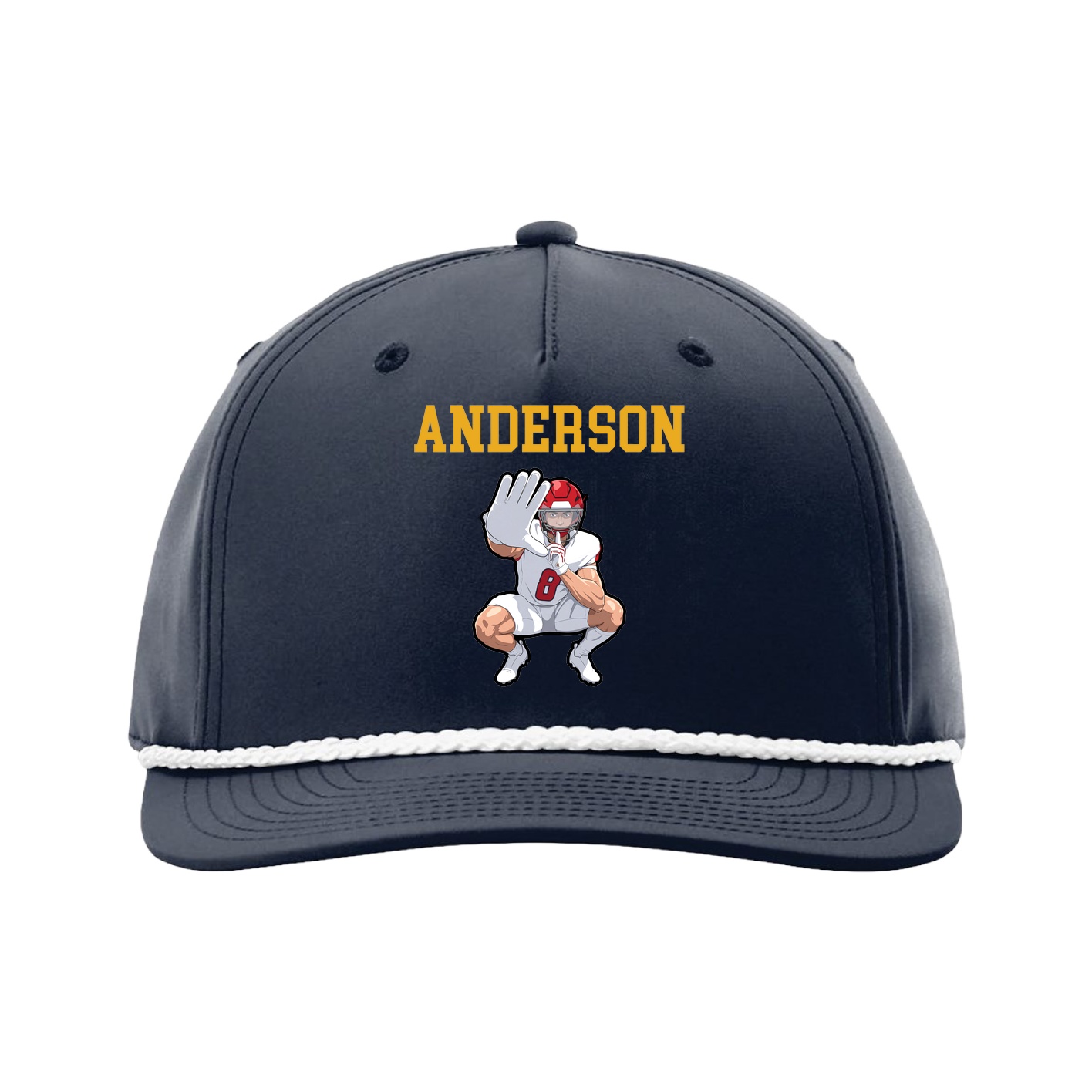 Five-Panel Classic Rope Cap — Shirsey in Navy