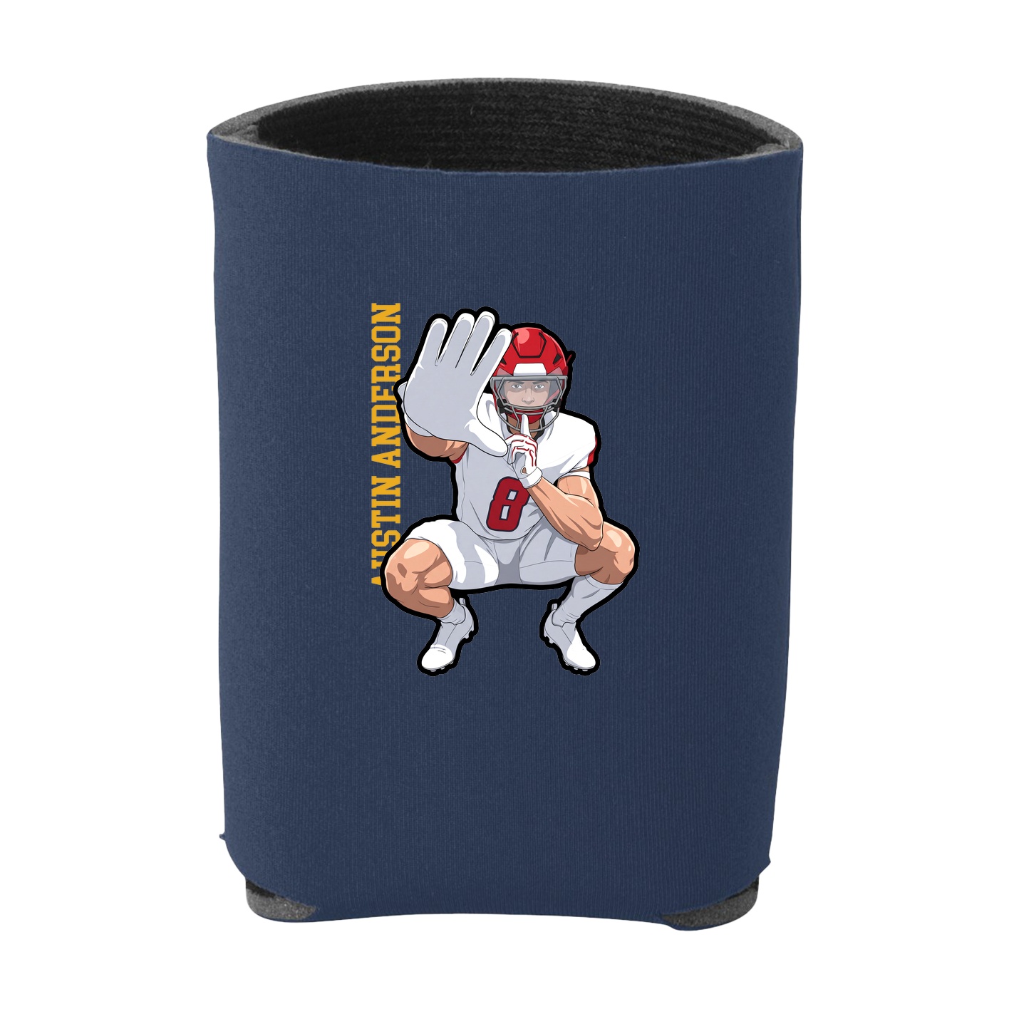 Can Holder — Name Vertical in Navy