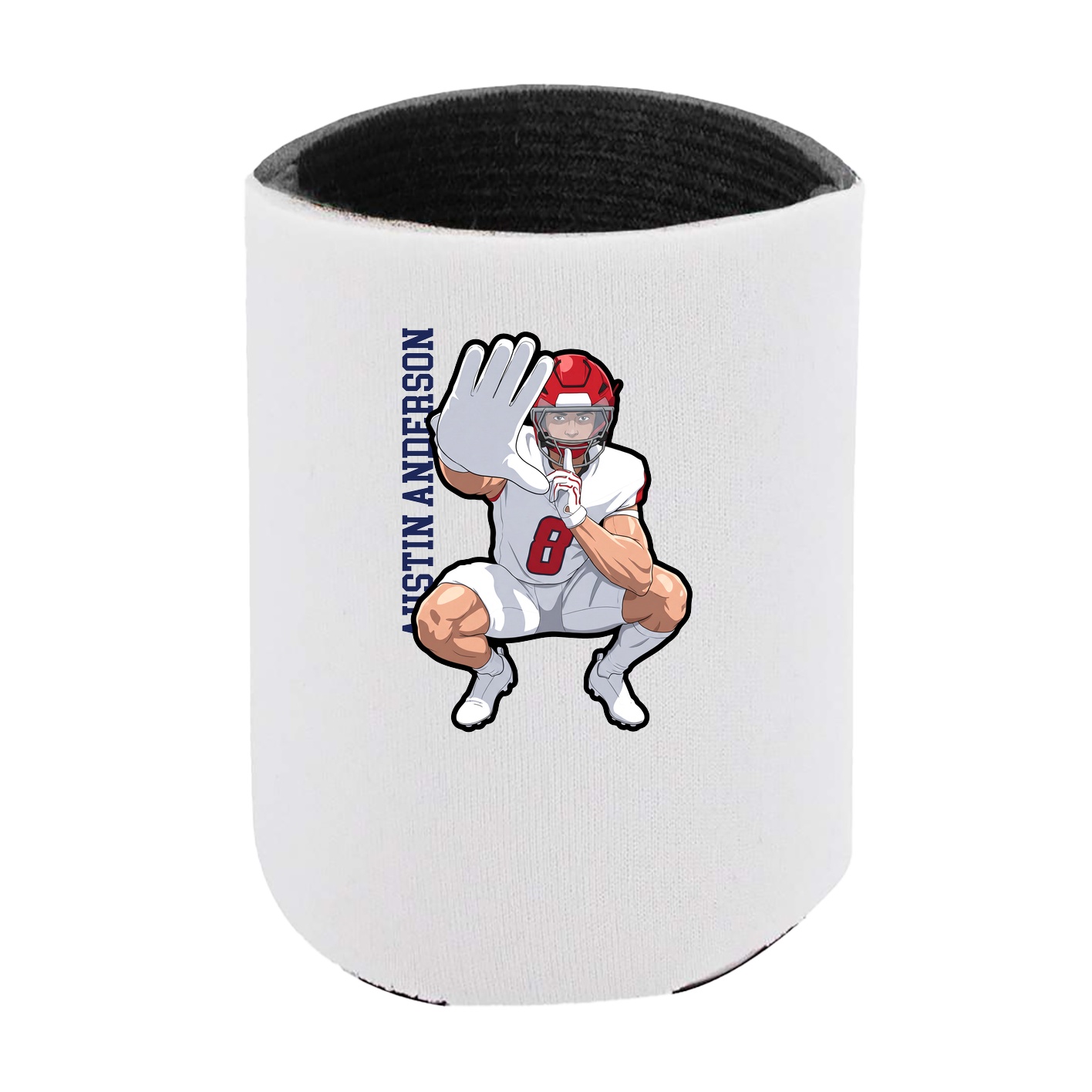 Can Holder — Name Vertical in White