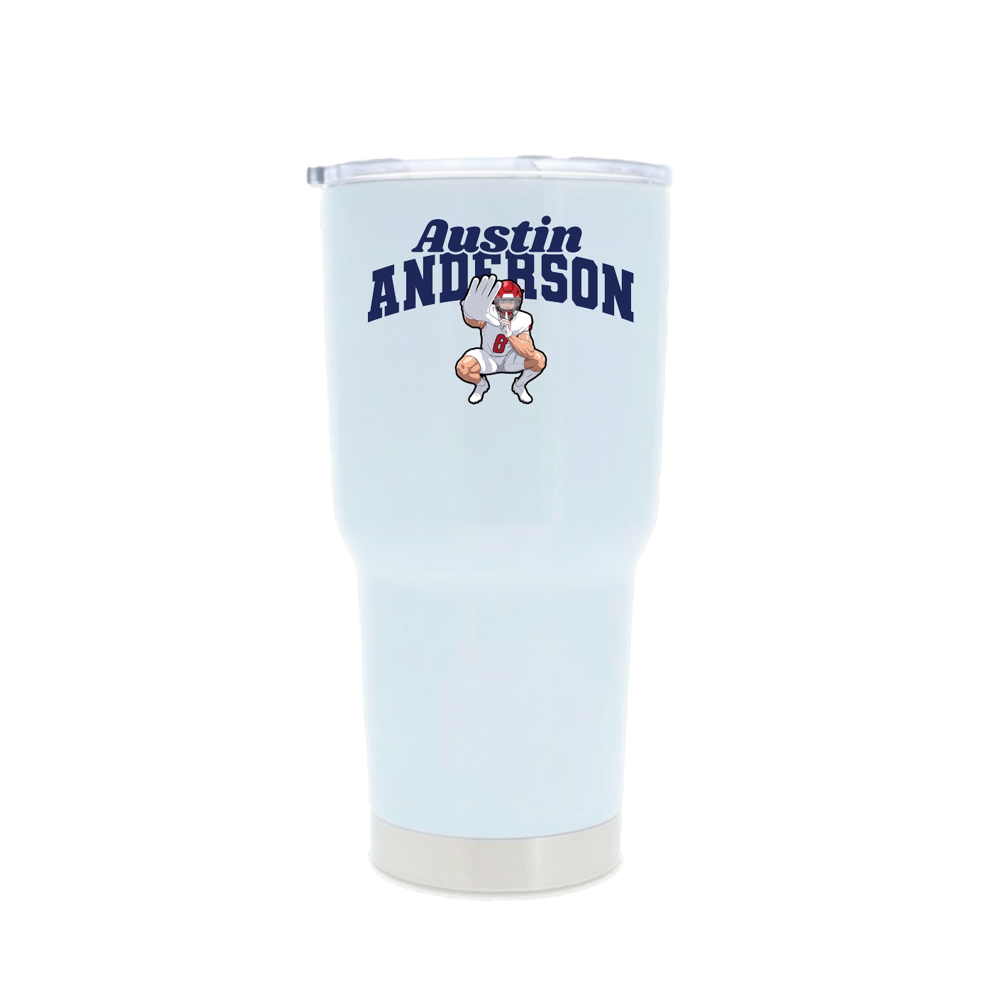 30oz Stainless Steel Tumbler — Signature Arch in White