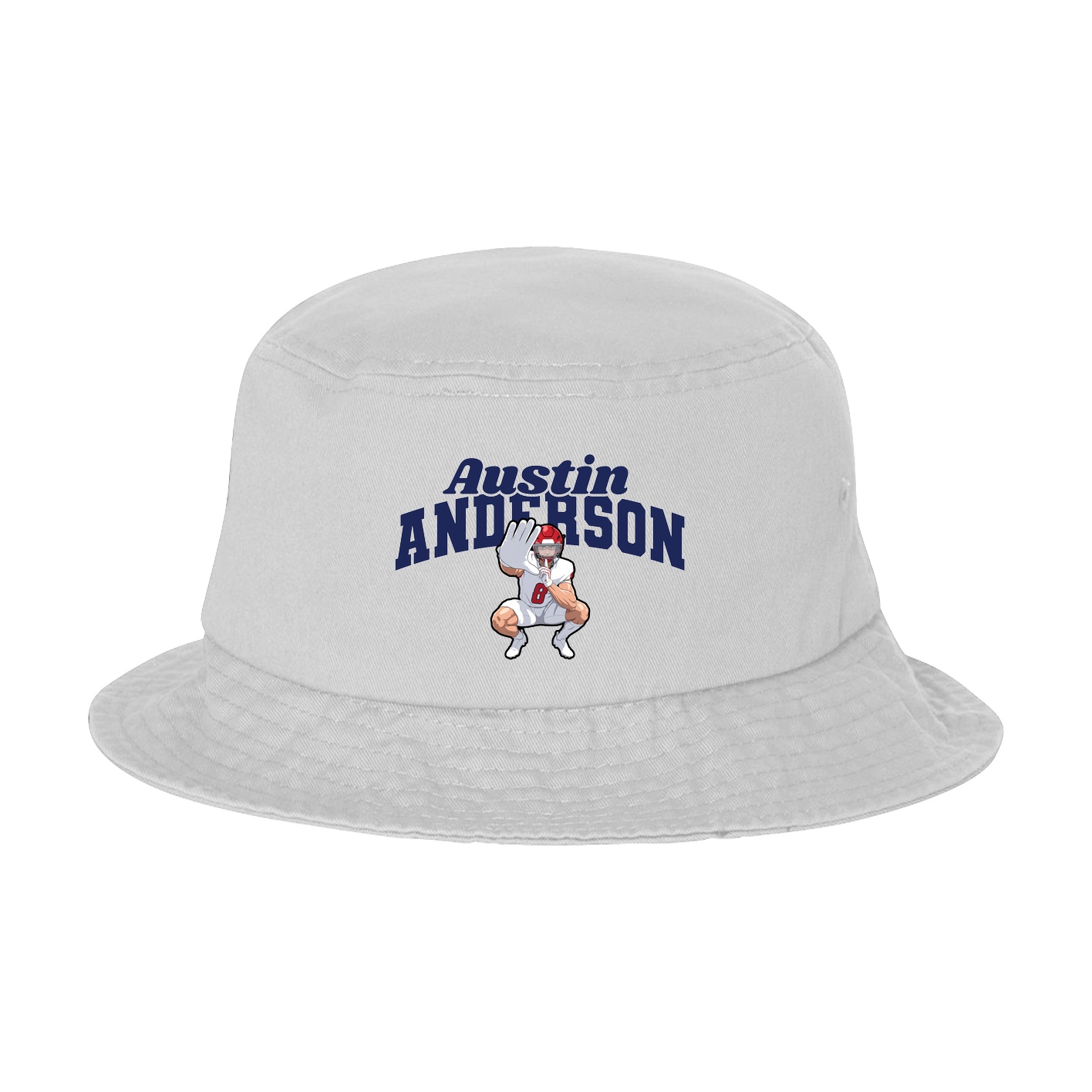 Bucket Cap — Signature Arch in White
