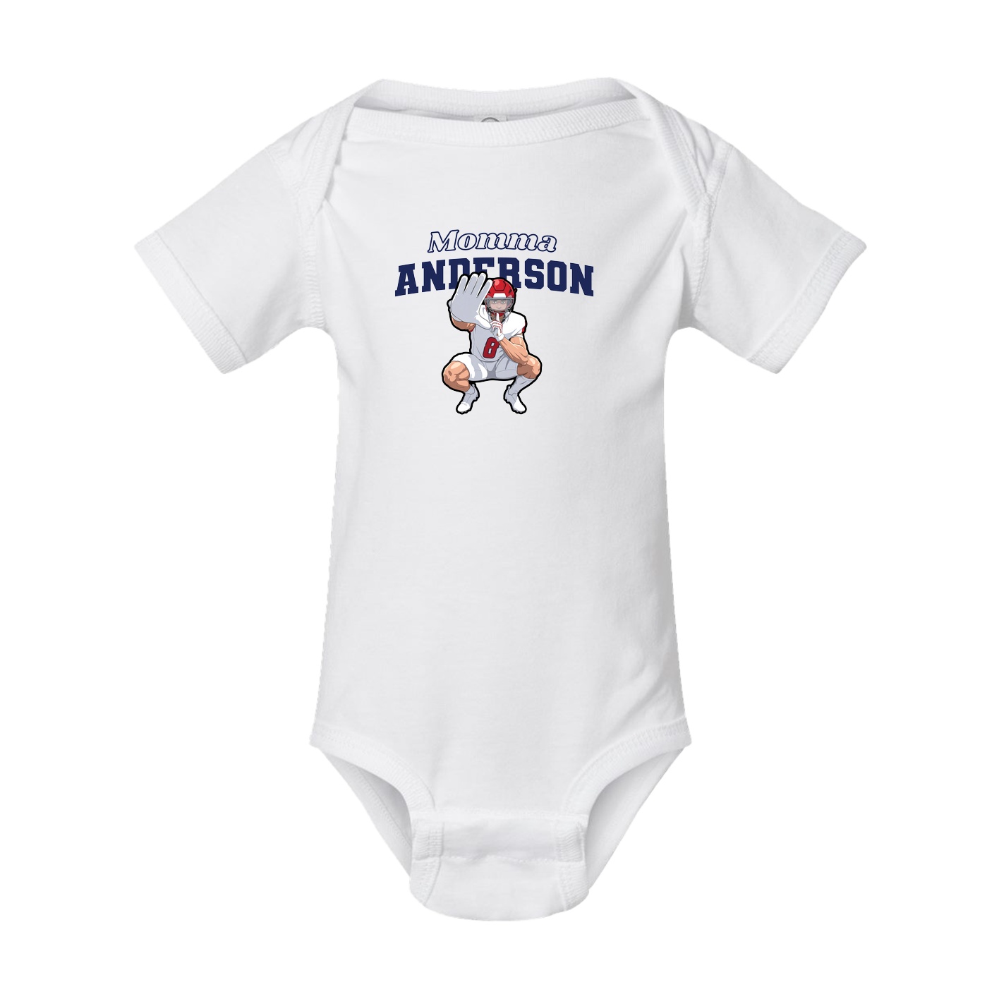 Baby Onesie — Mothers Day Block in White