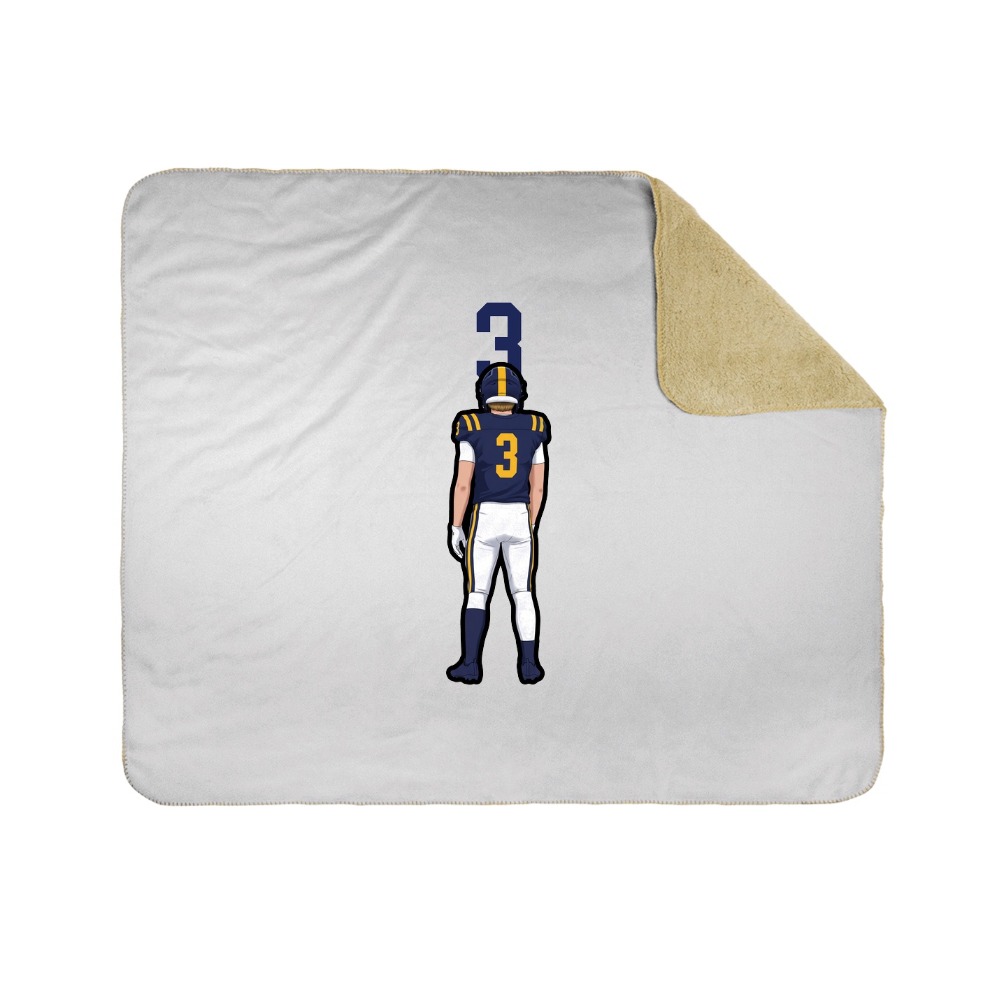Throw Blanket — Number Top in White