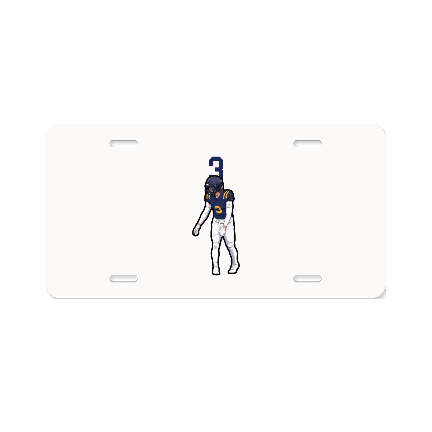 License Plate — Number Top in Classic