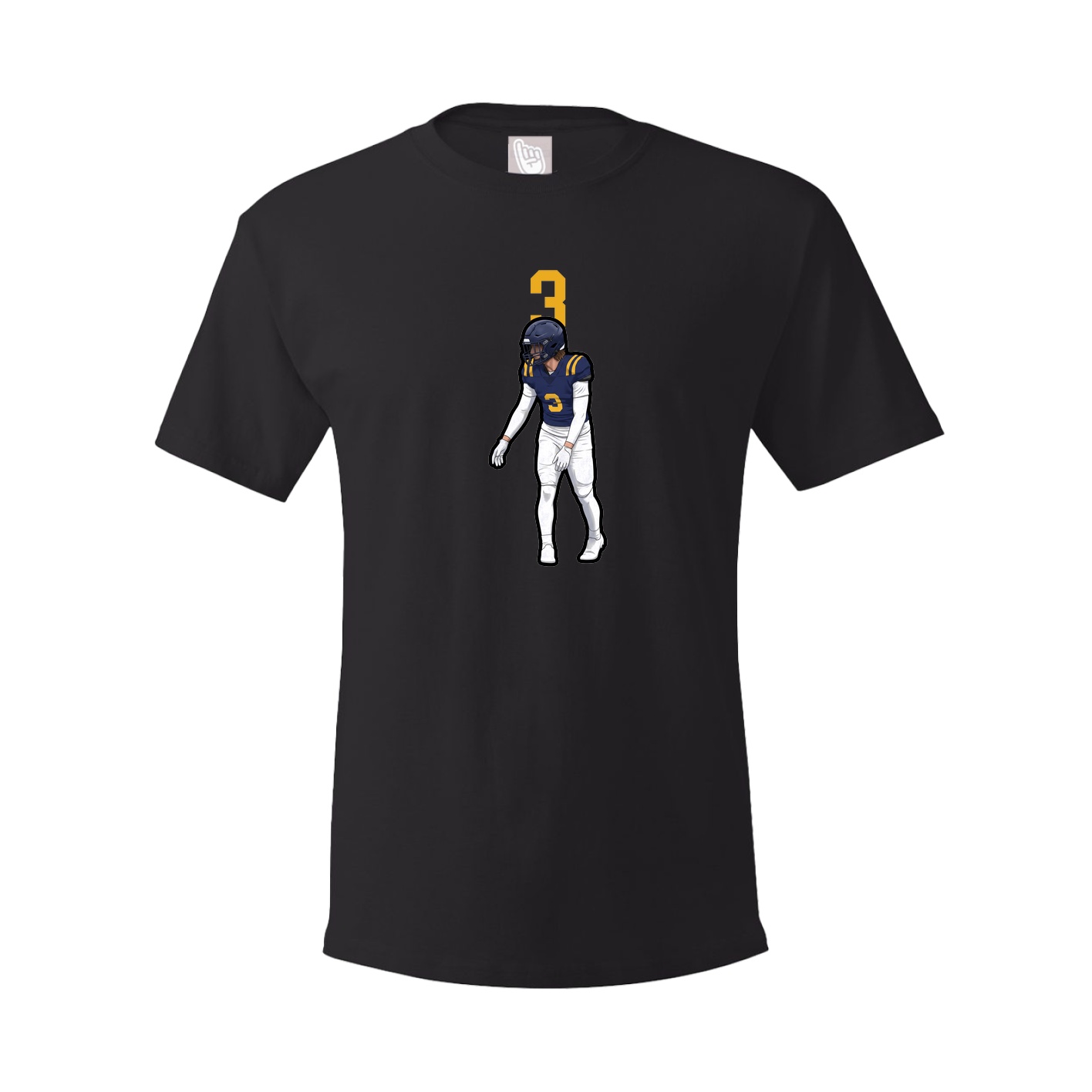 Youth Tee — Number Top in Black