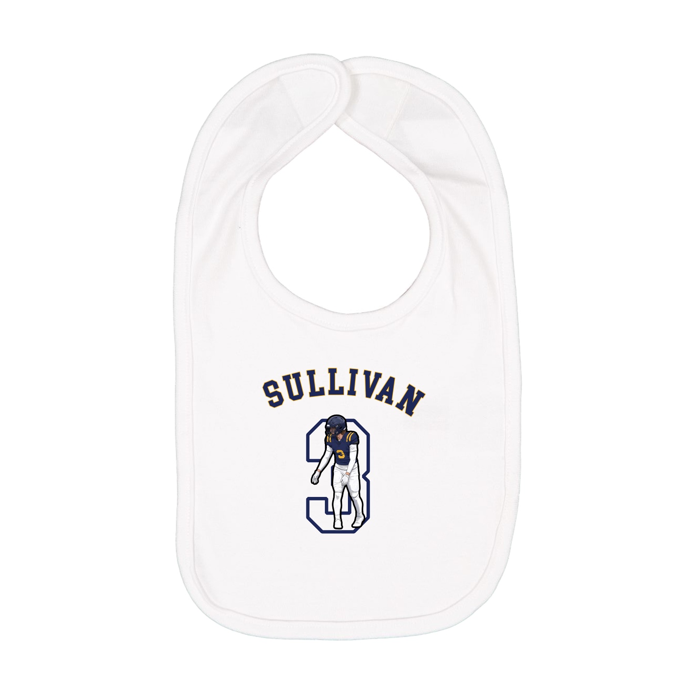 Infant Bib — Shirsey Arch in White