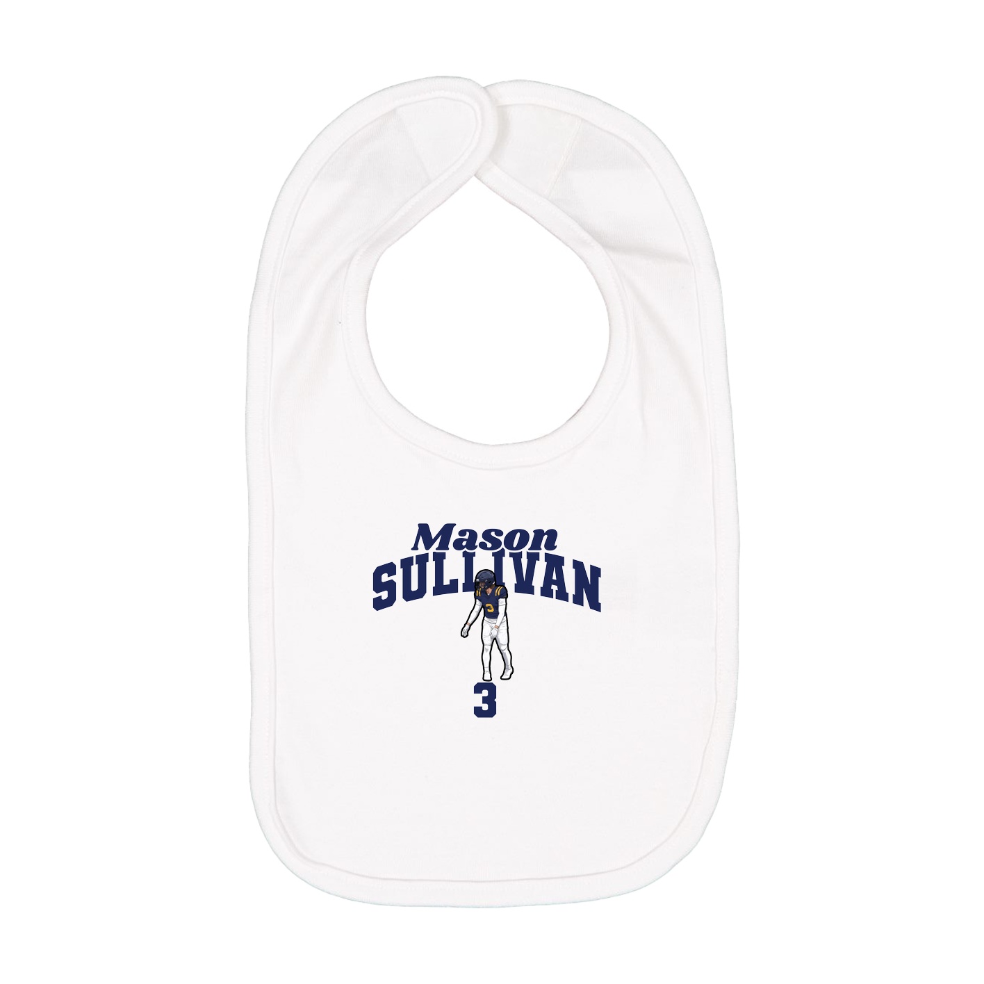Infant Bib — Signature Arch in White