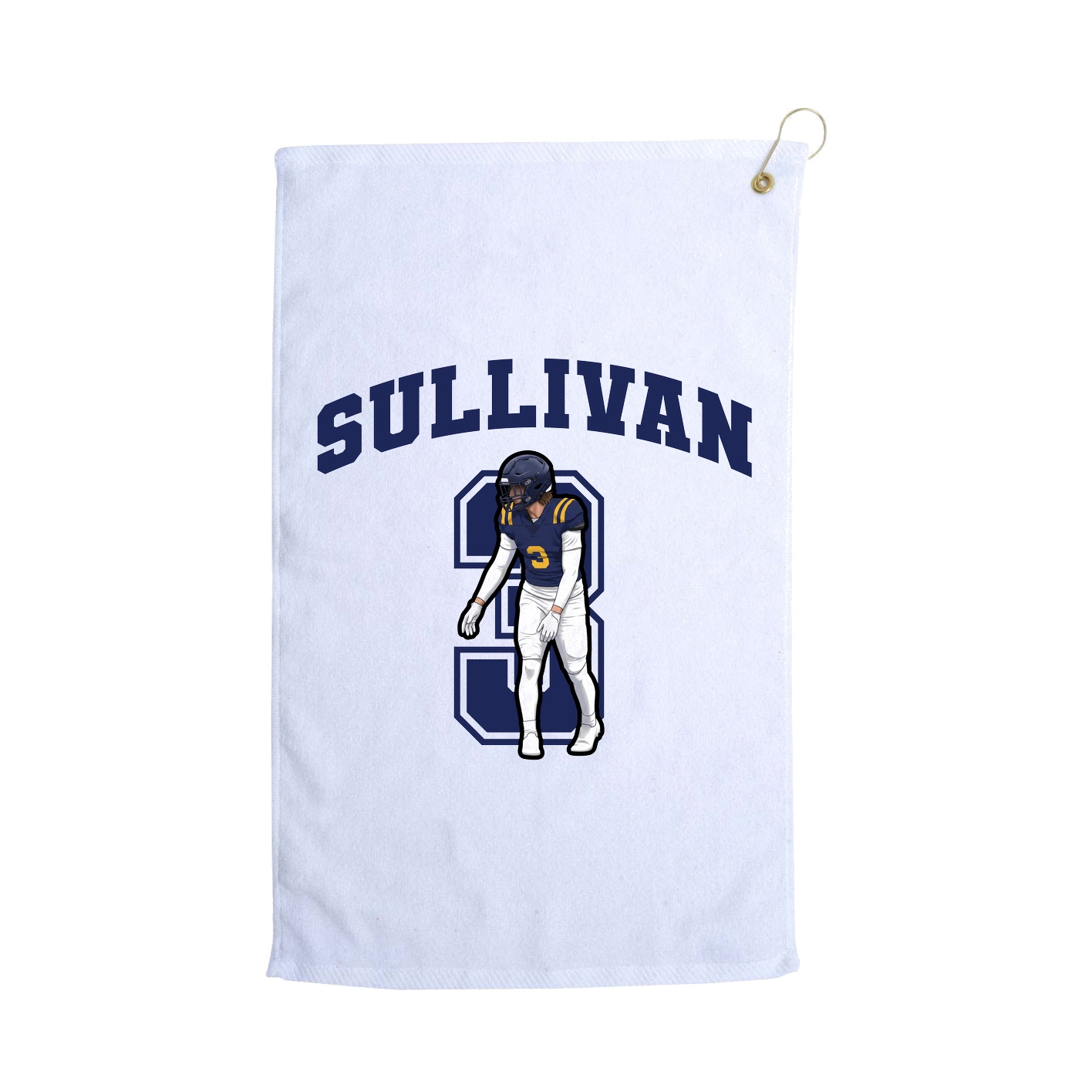 Golf Towel — Number in White