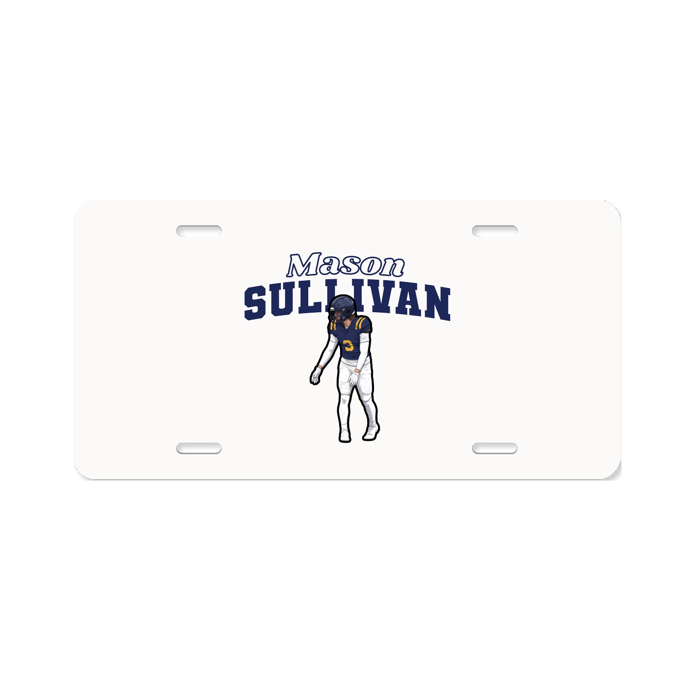 License Plate — Name Arch in Classic