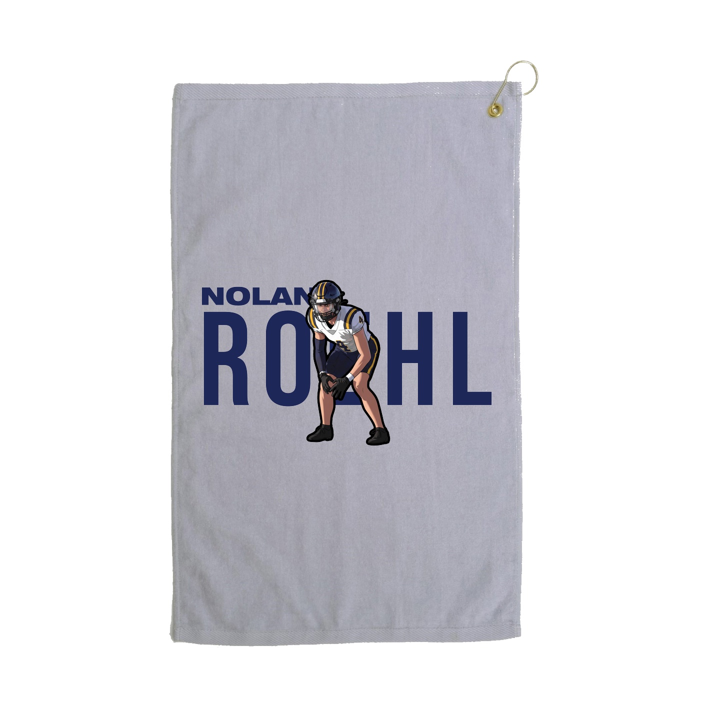 Golf Towel — Player Name in Grey