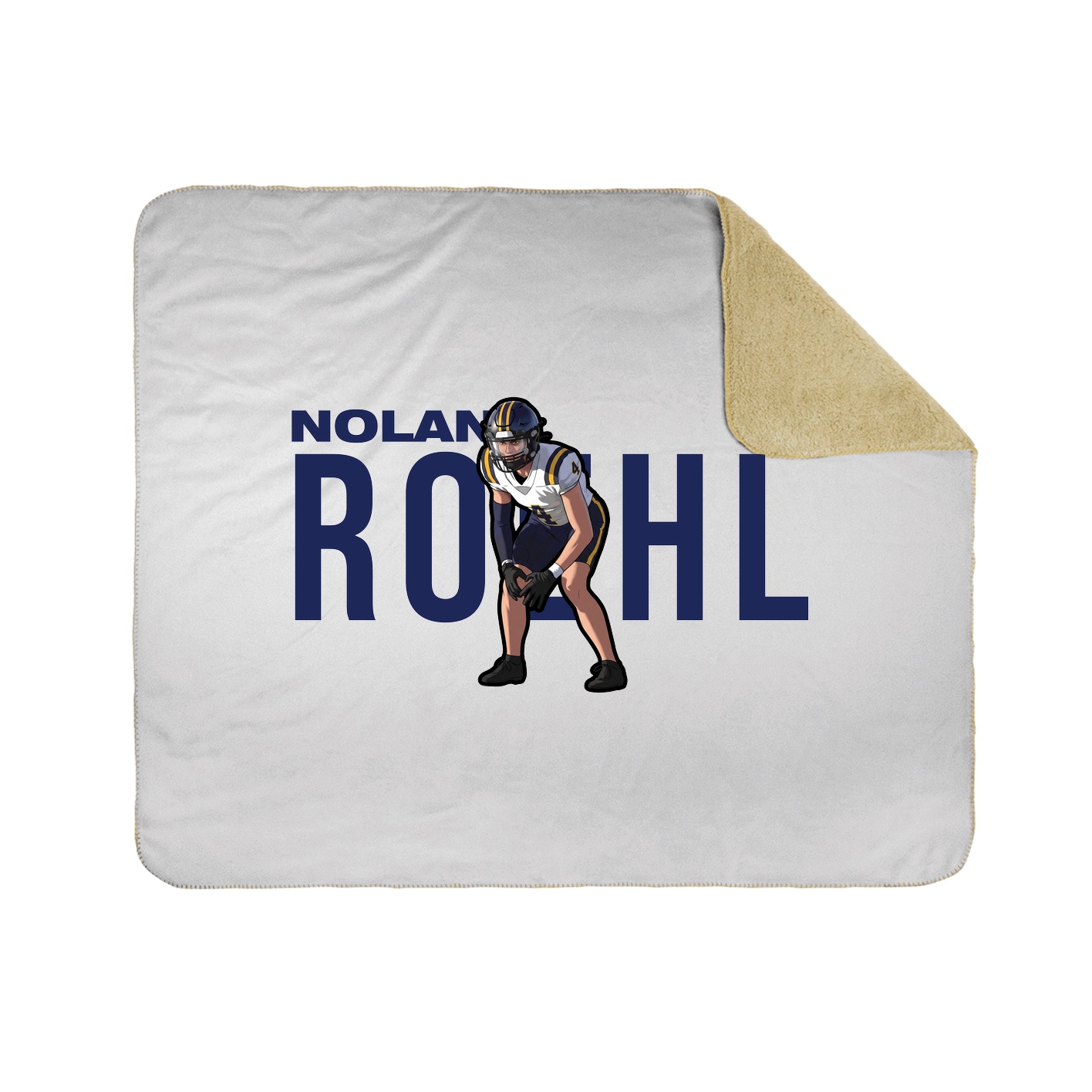 Throw Blanket — Player Name in White