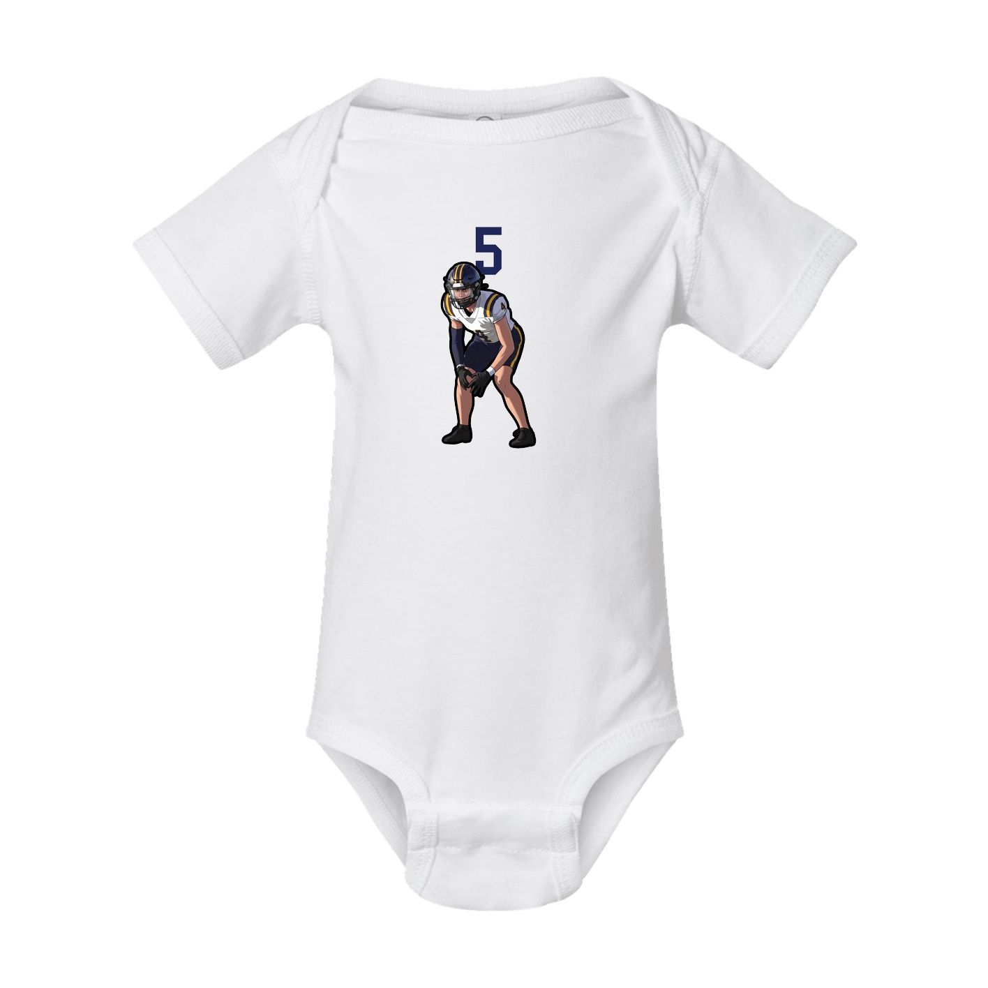 Baby Onesie — Number Top in White