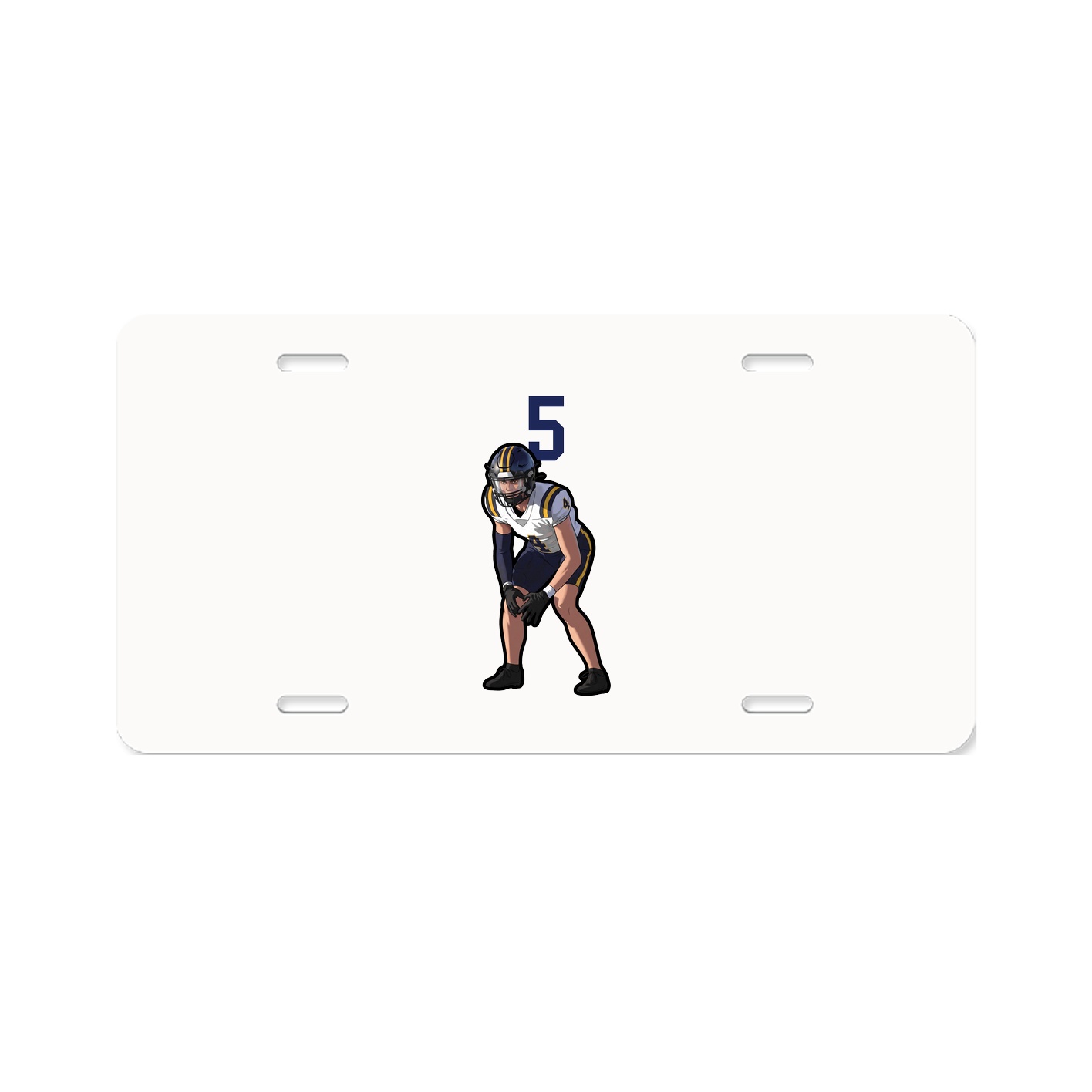 License Plate — Number Top in Classic