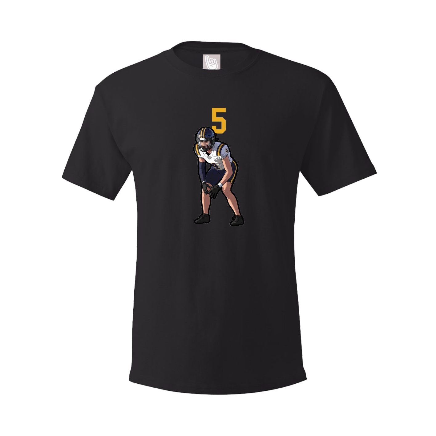 Youth Tee — Number Top in Black