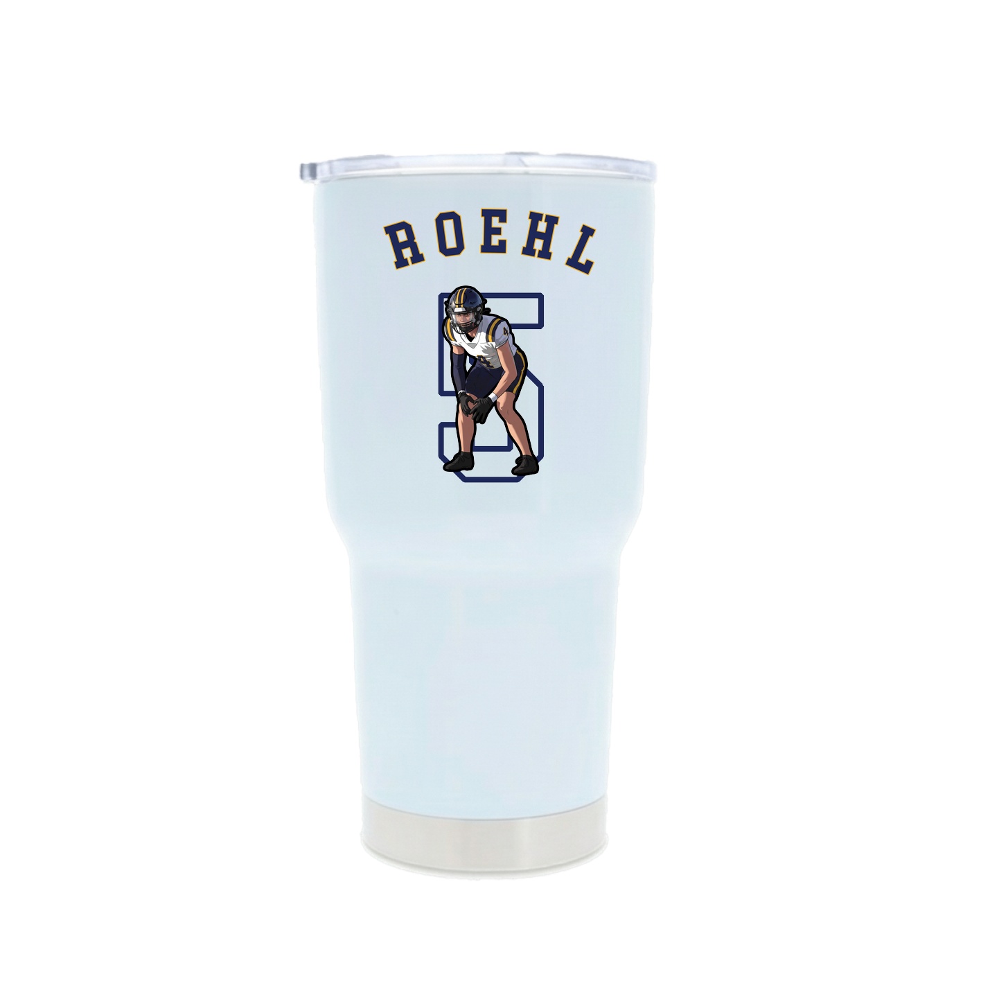 30oz Stainless Steel Tumbler — Shirsey Arch in White