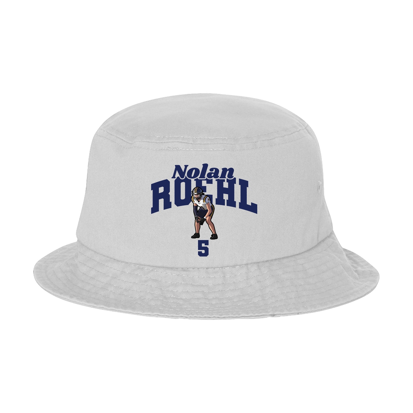Bucket Cap — Signature Arch in White