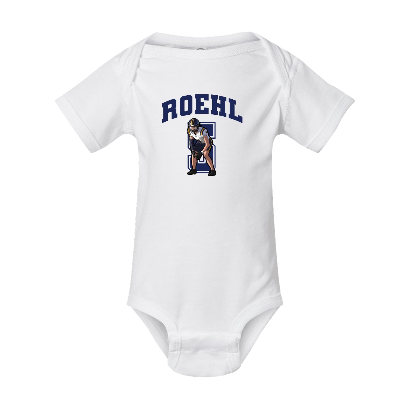 Baby Onesie — Number in White