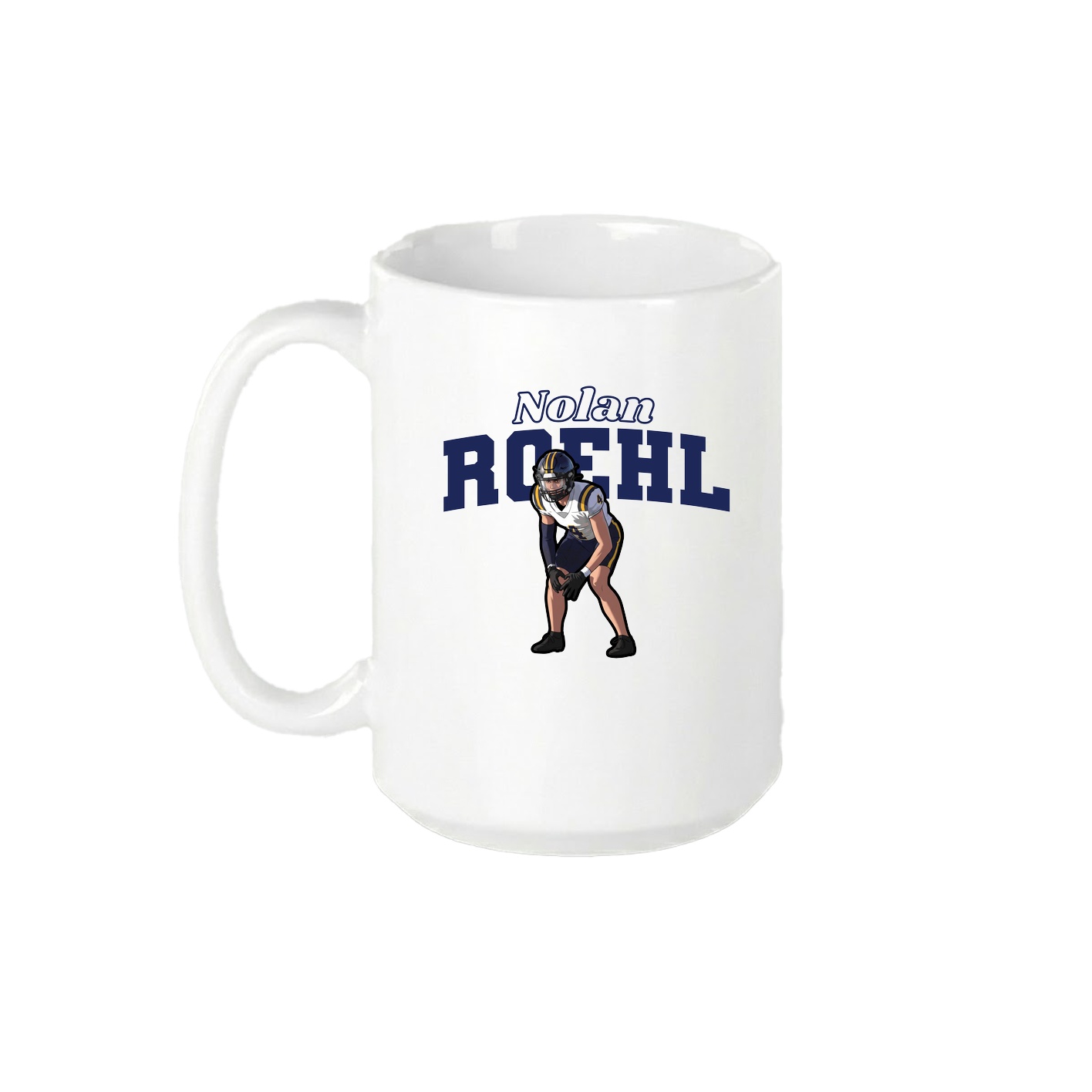 15oz Coffee Mug — Name Arch in White