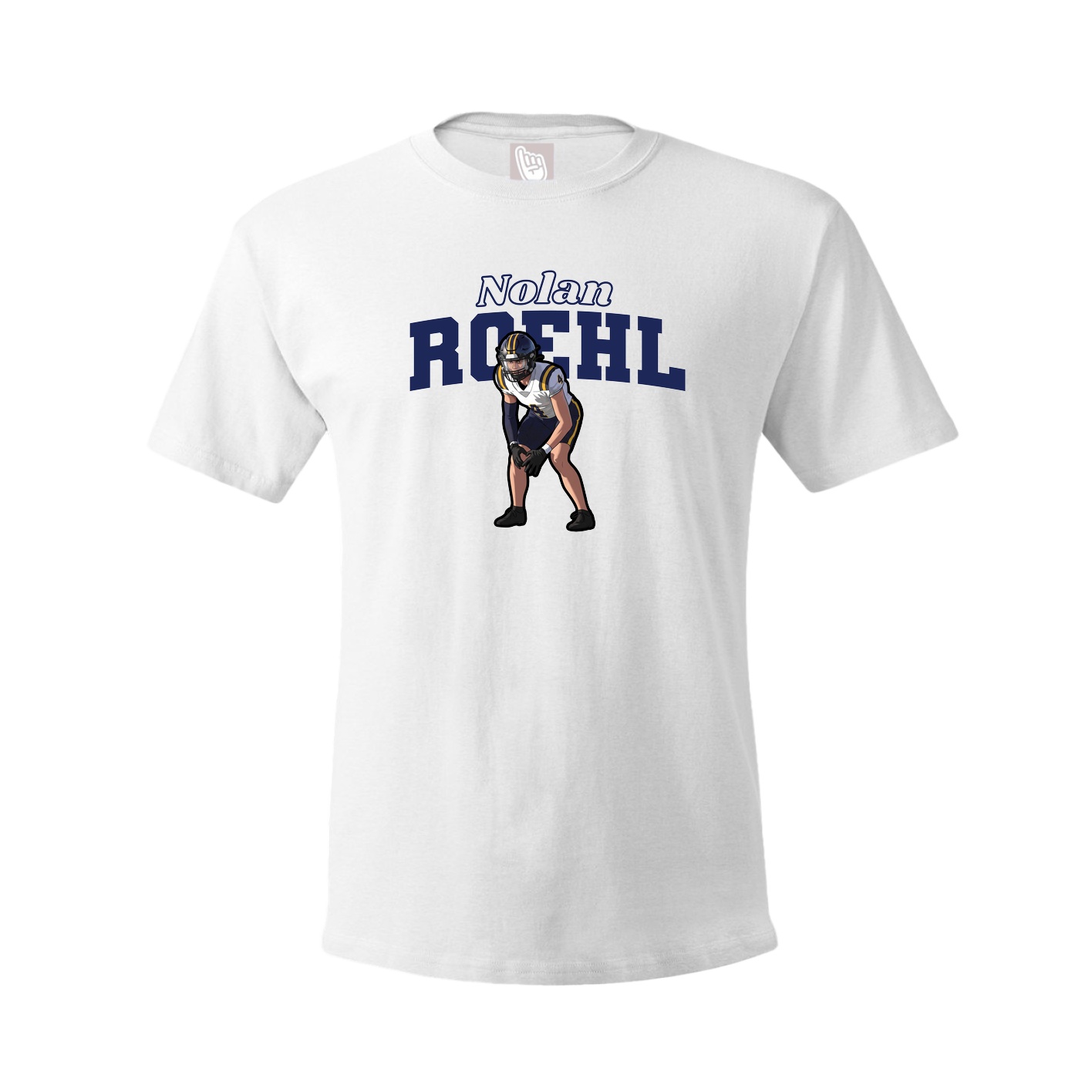 Youth Tee — Name Arch in White