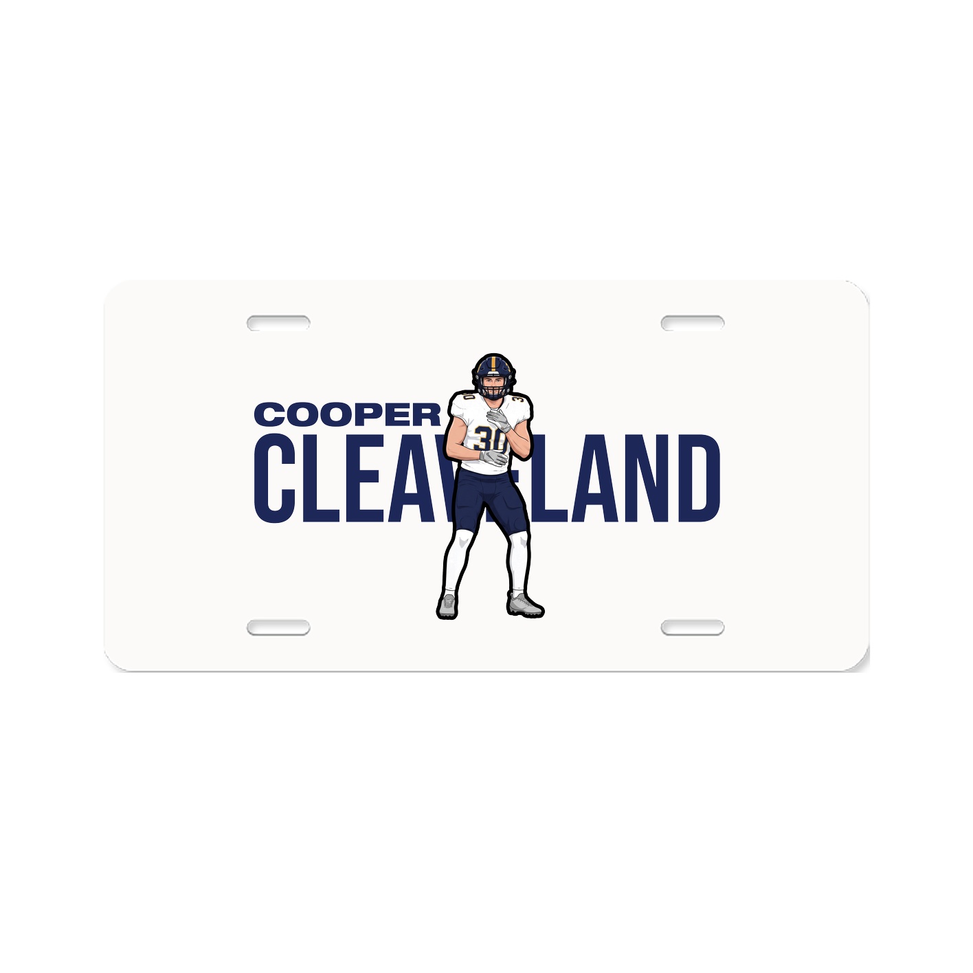 License Plate — Player Name in Classic