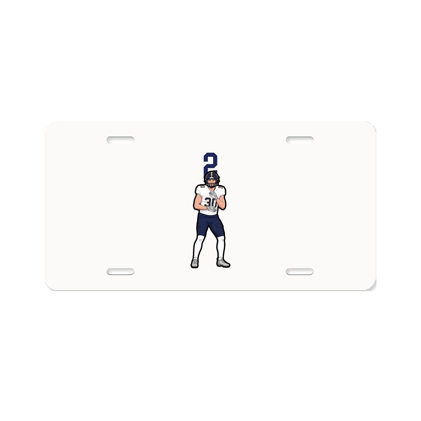 License Plate — Number Top in Classic