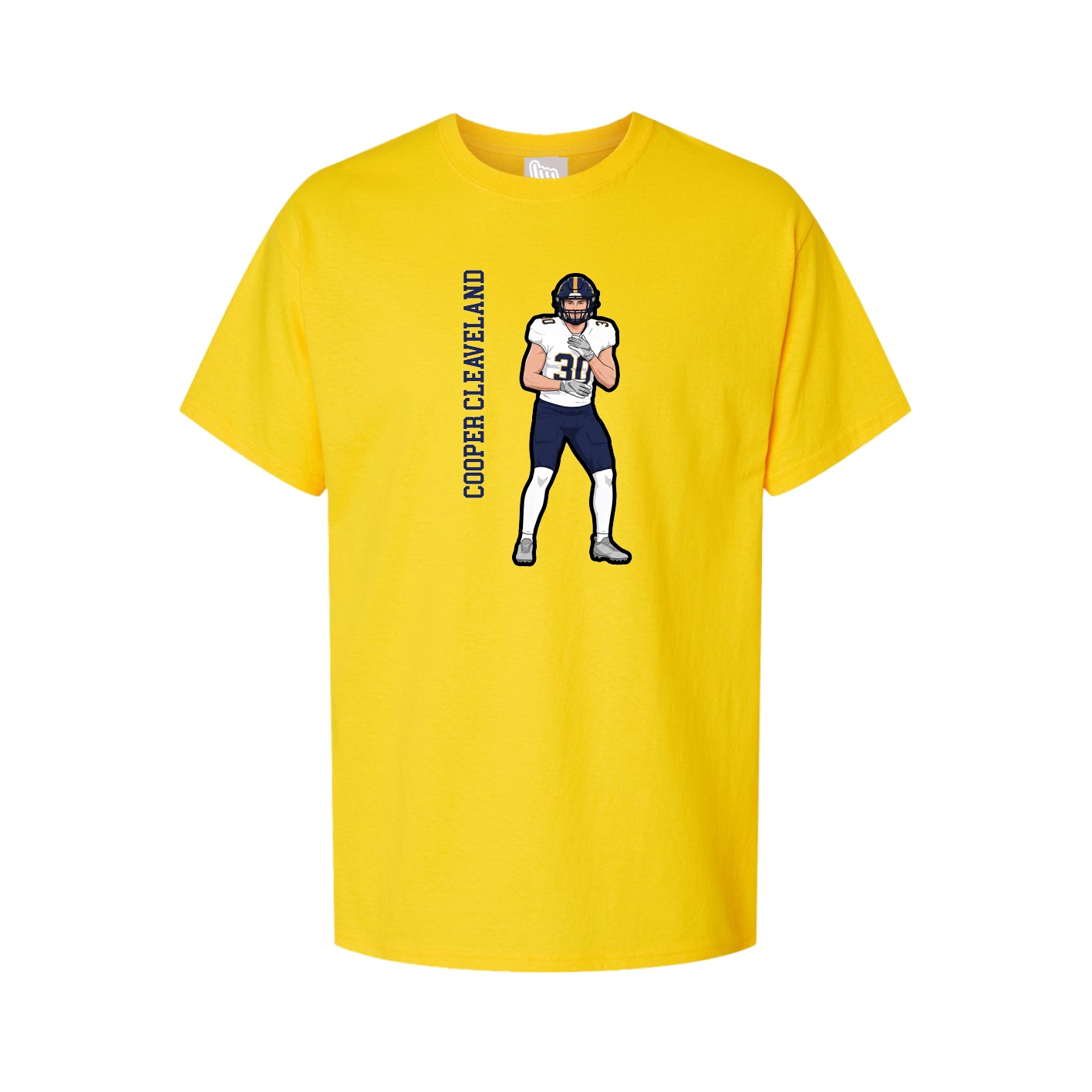Tee — Name Vertical in Gold