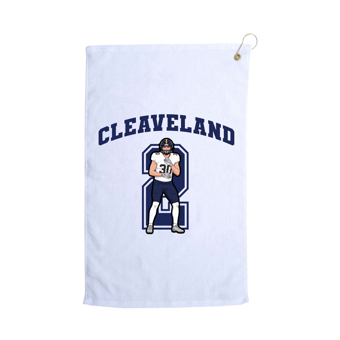 Golf Towel — Number in White