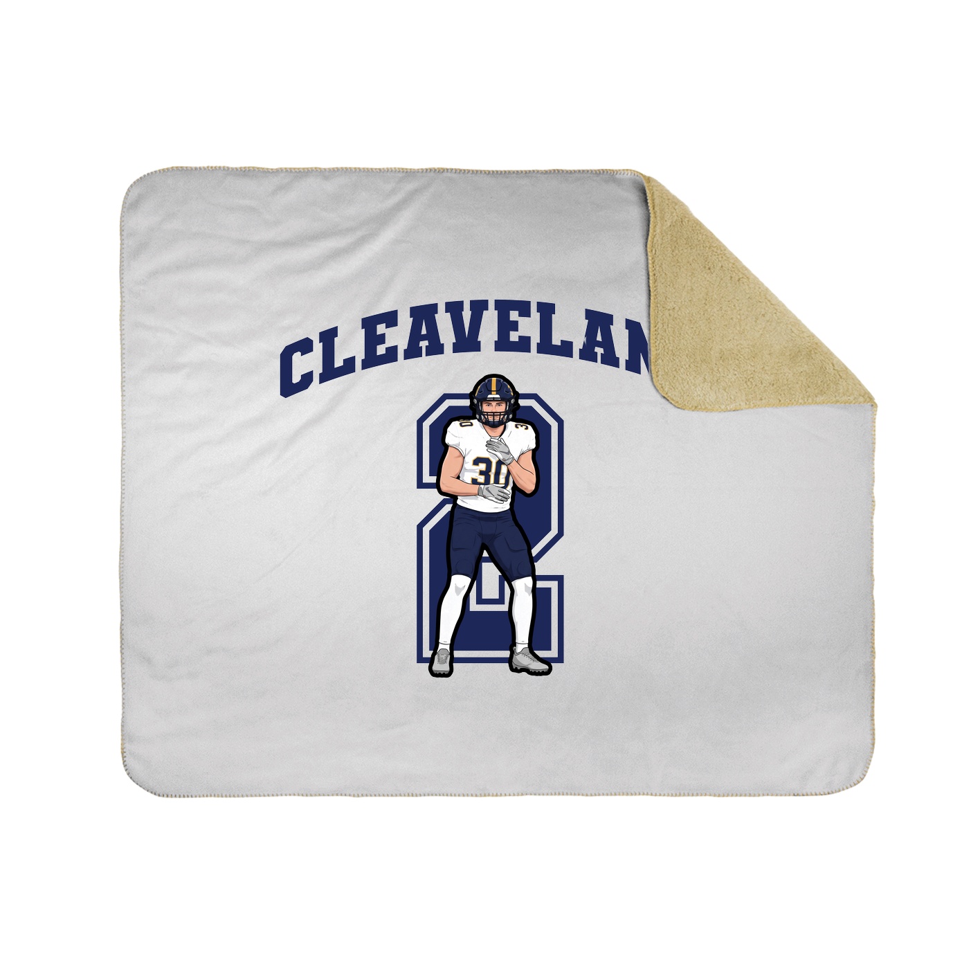 Throw Blanket — Number in White