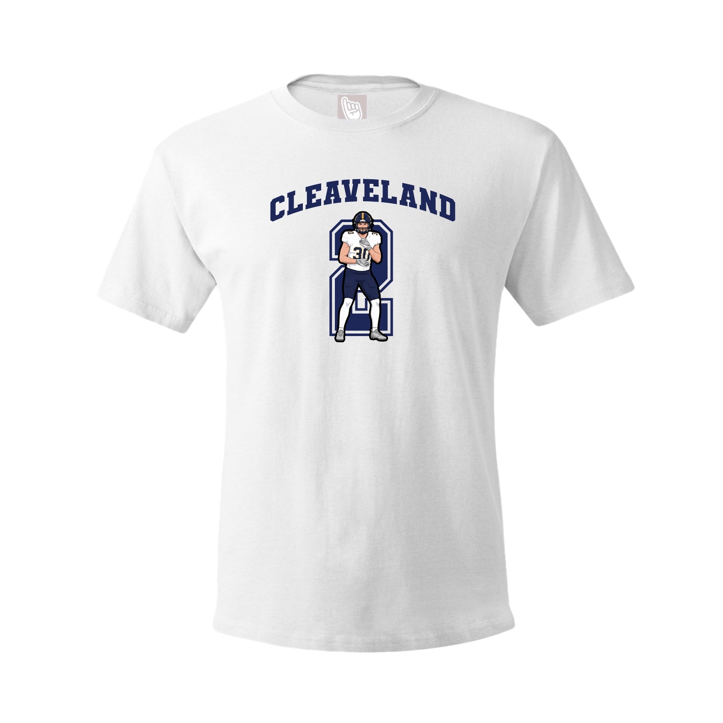 Youth Tee — Number in White