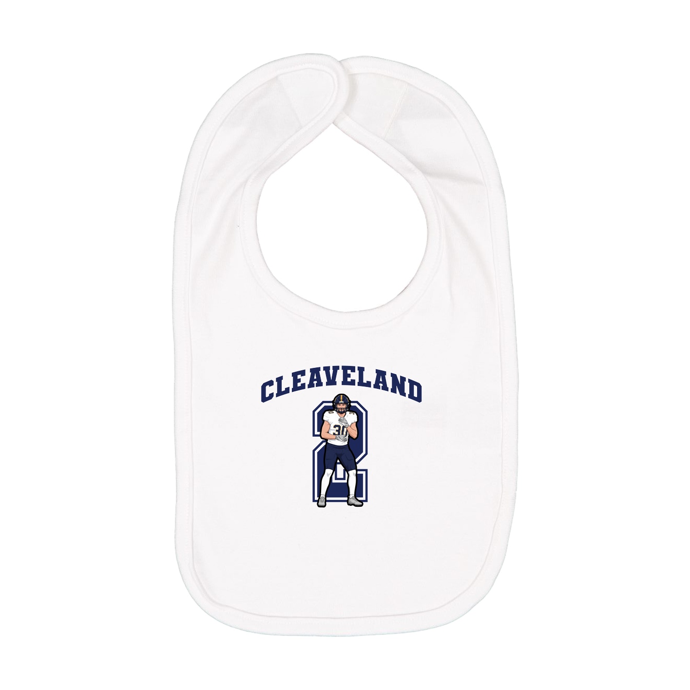 Infant Bib — Number in White