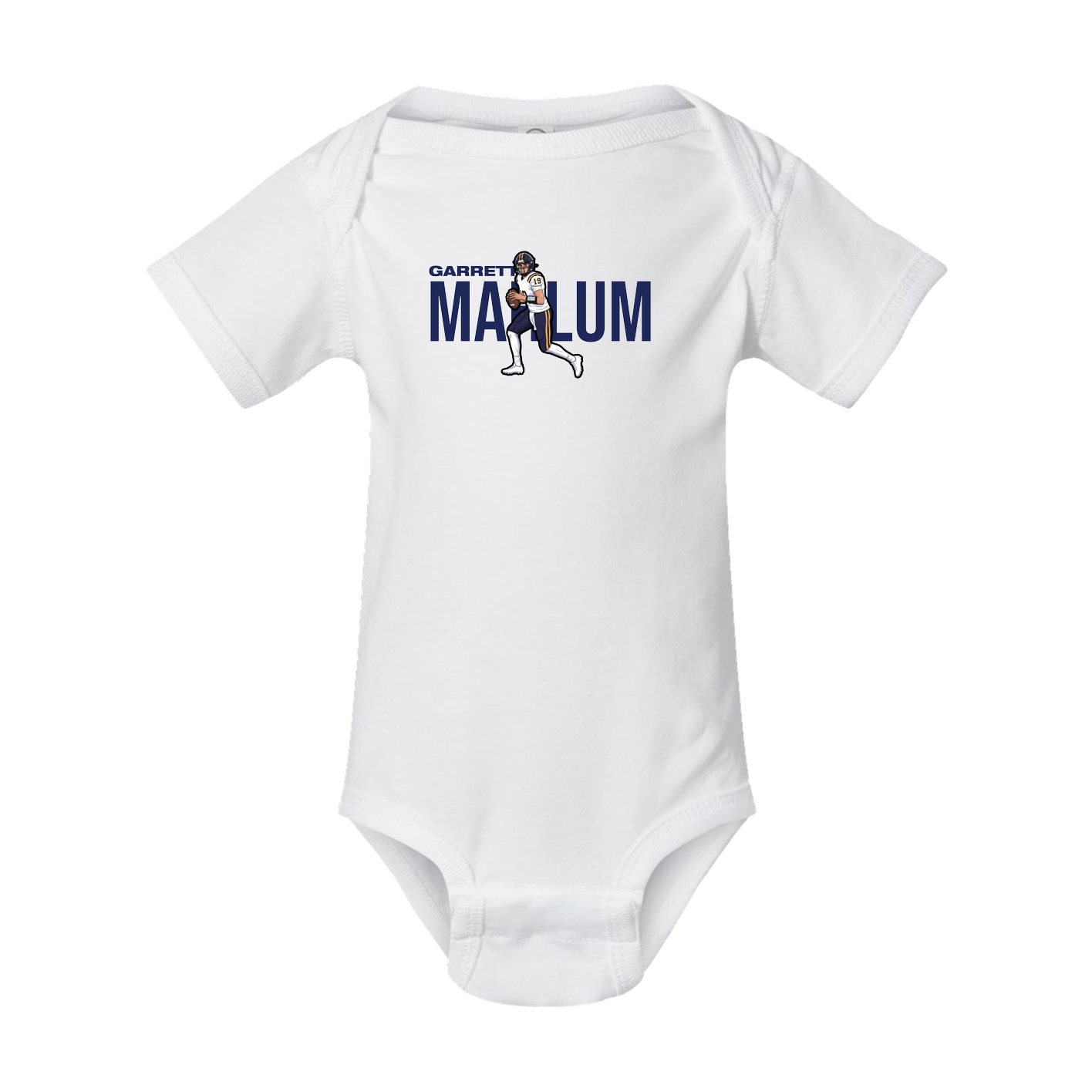 Baby Onesie — Player Name in White