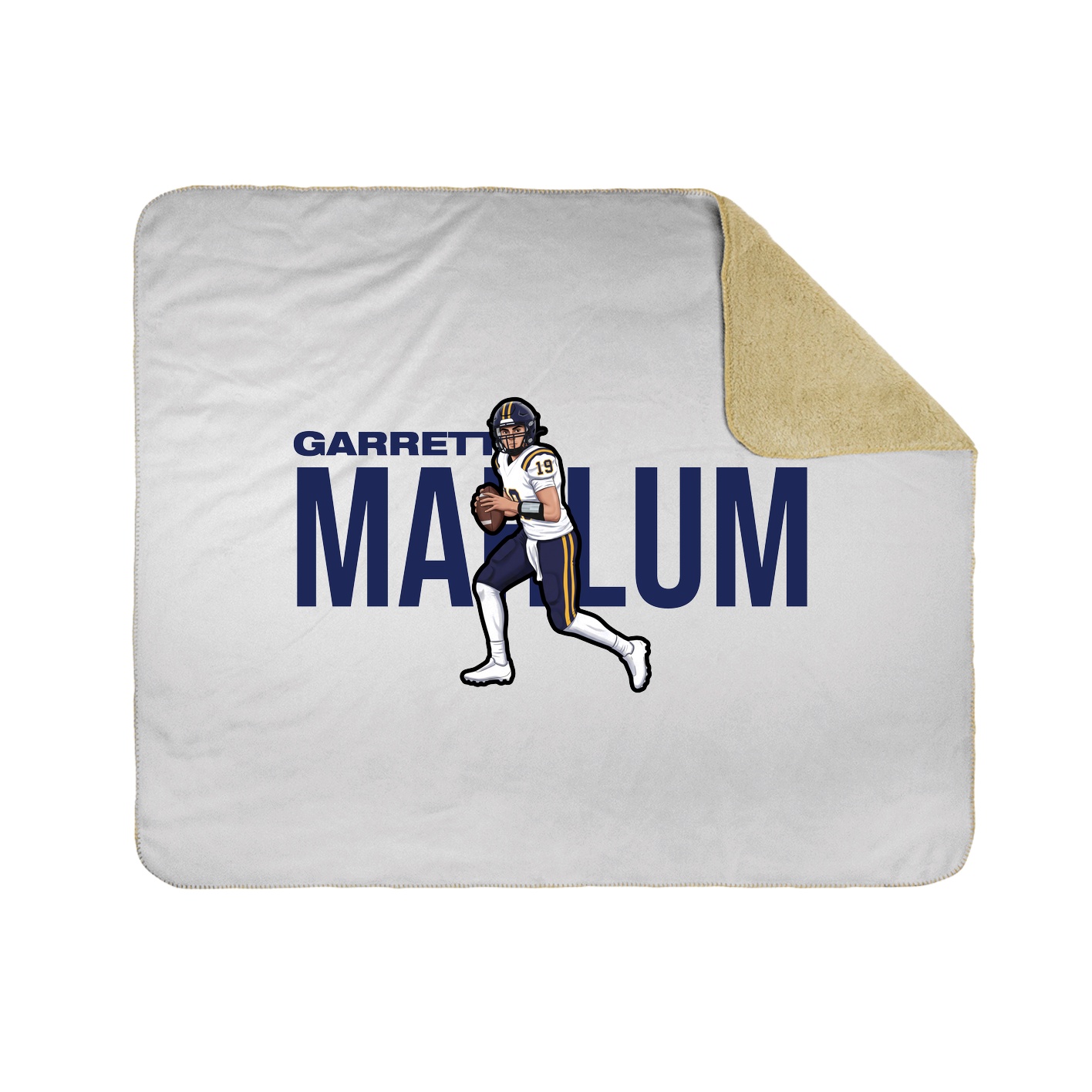 Throw Blanket — Player Name in White