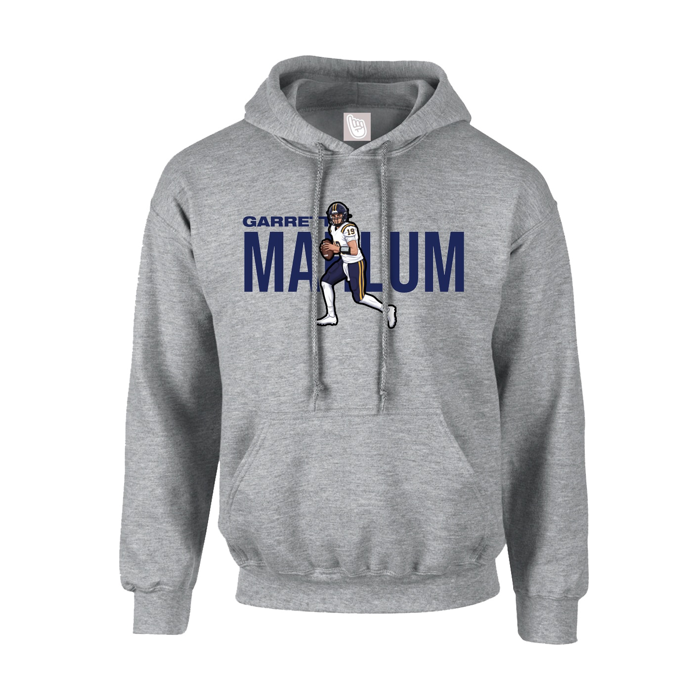 Youth Hoodie — Player Name in Grey