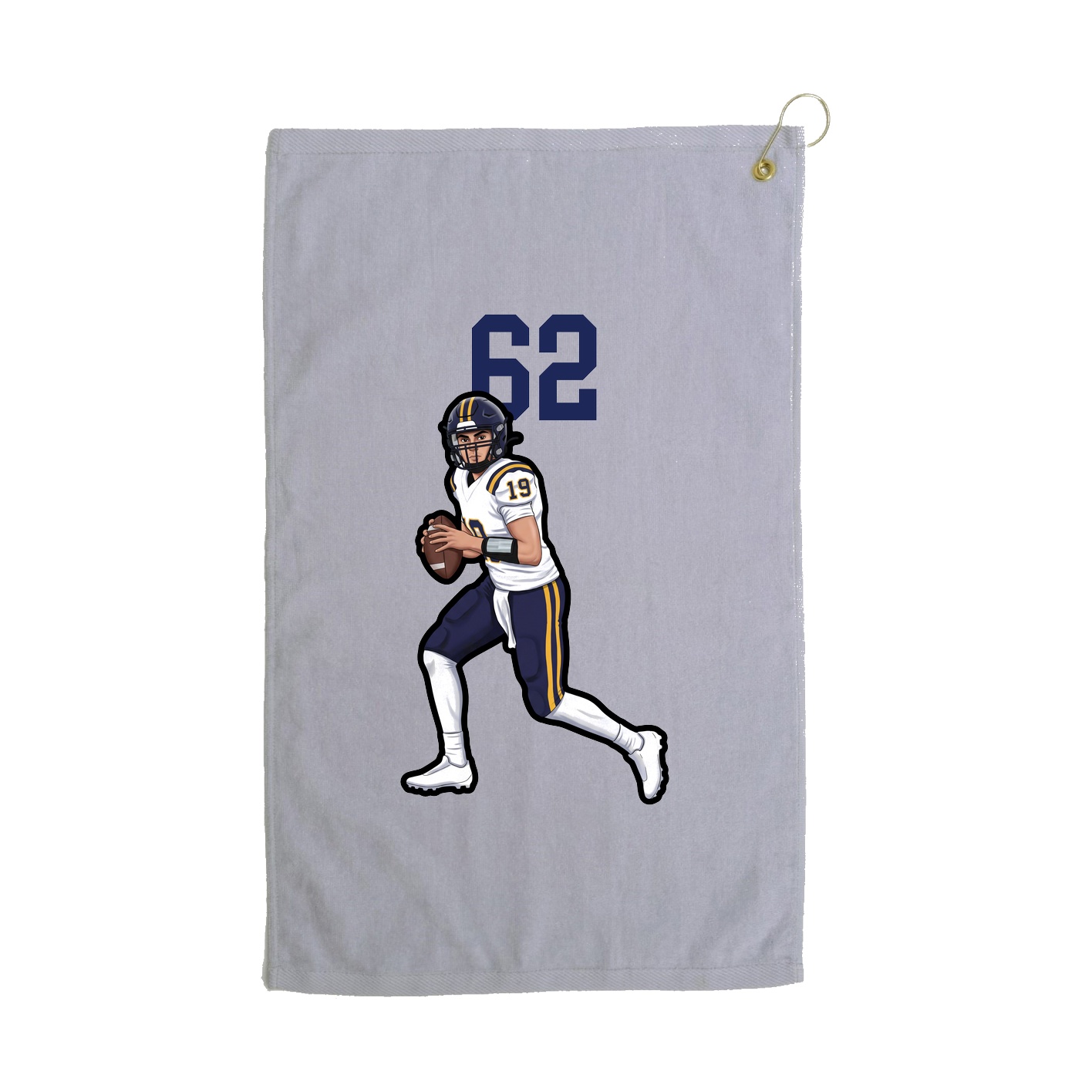 Golf Towel — Number Top in Grey