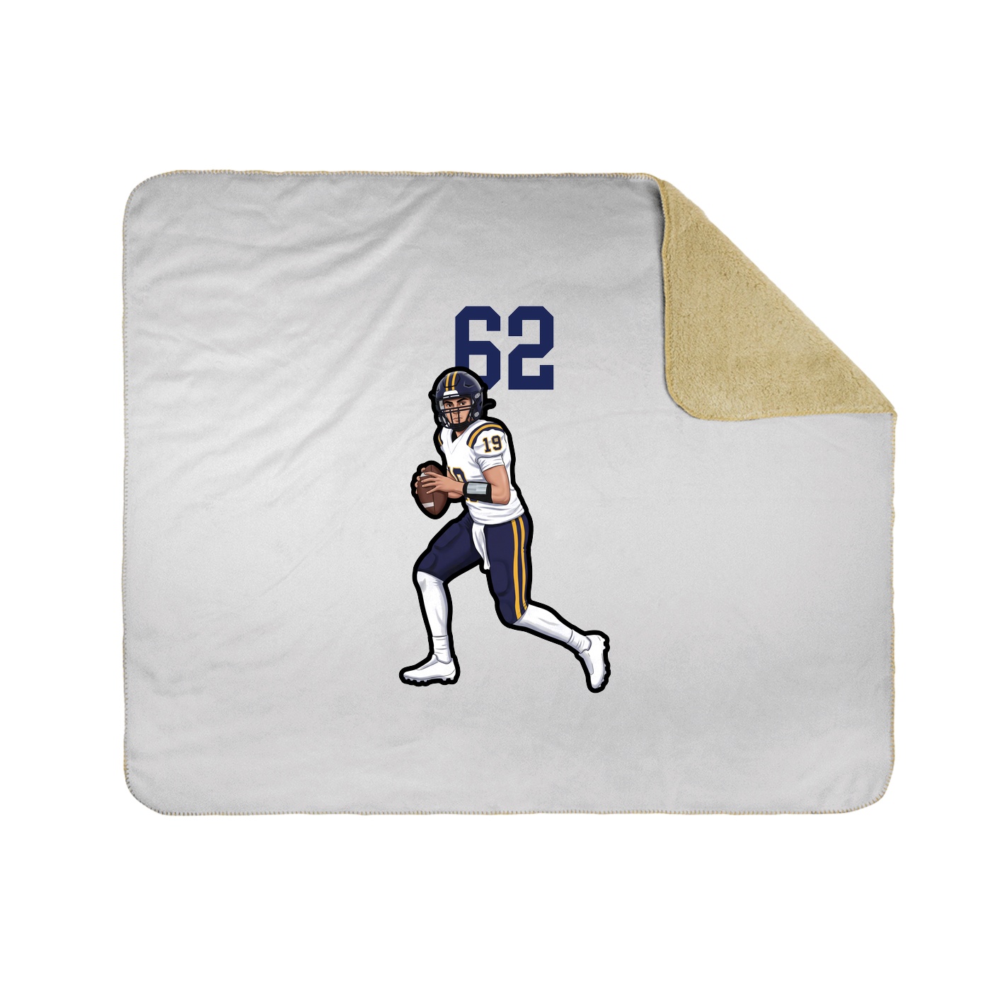 Throw Blanket — Number Top in White