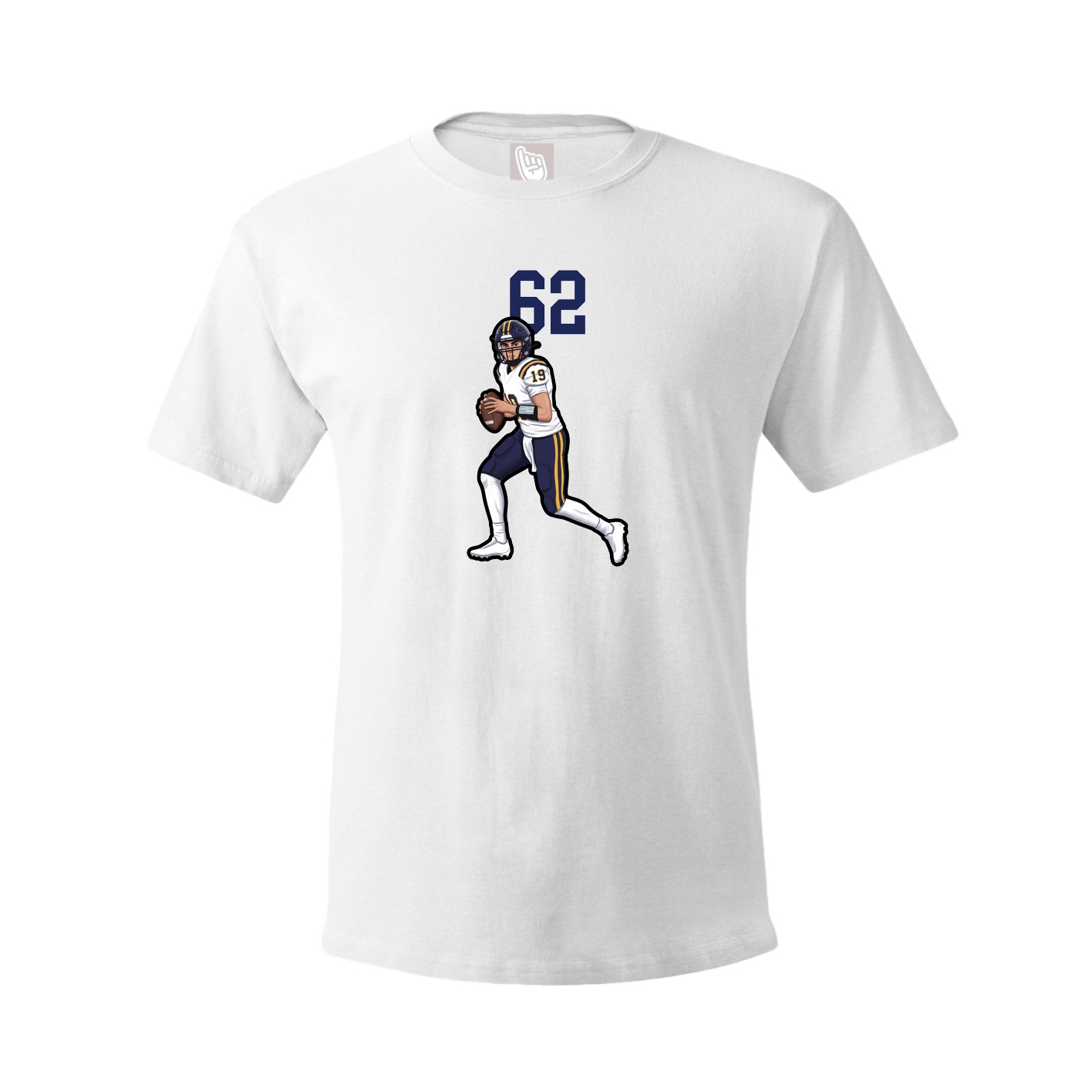 Youth Tee — Number Top in White