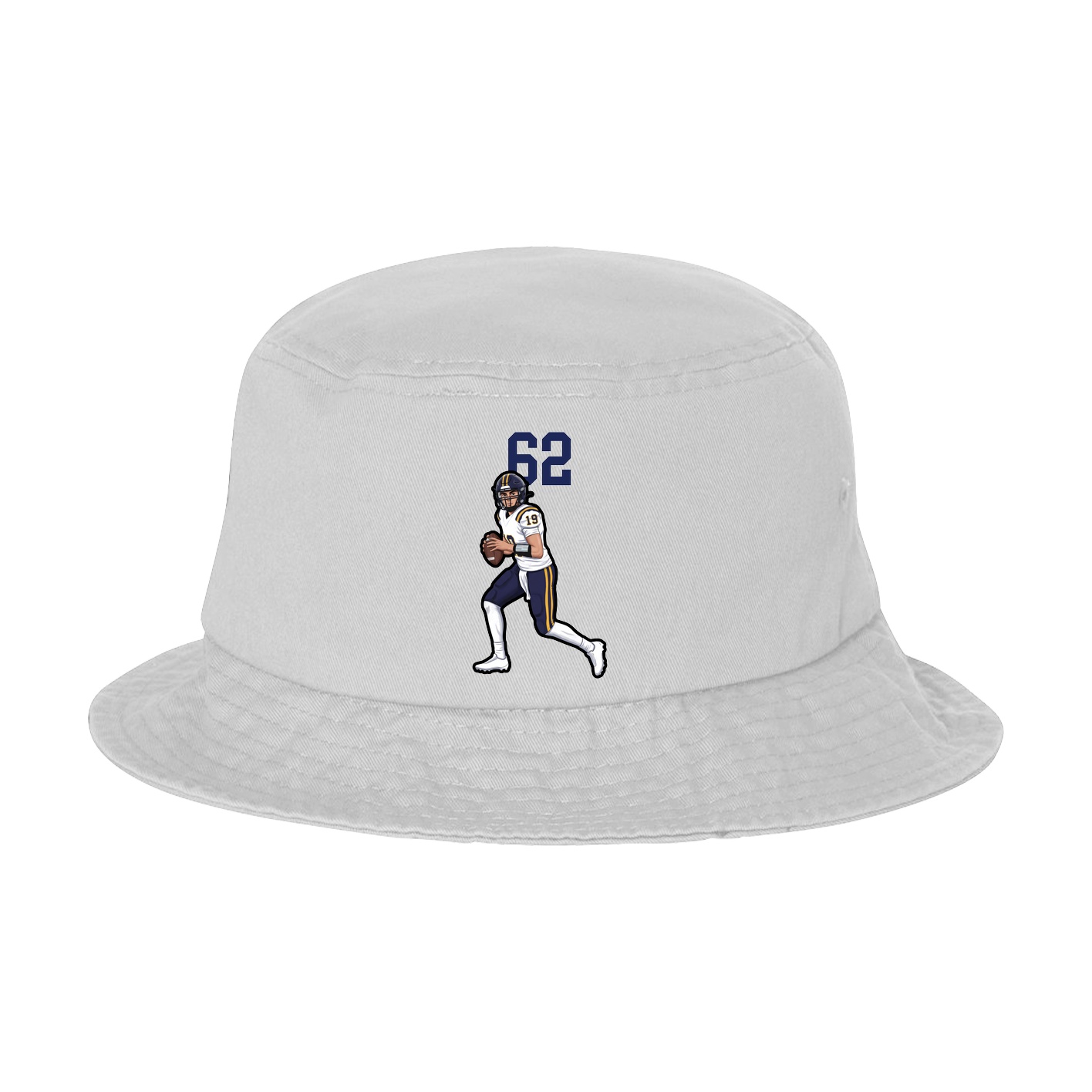Bucket Cap — Number Top in White