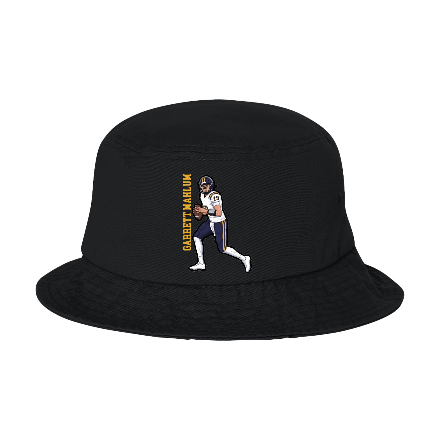 Bucket Cap — Name Vertical in Black