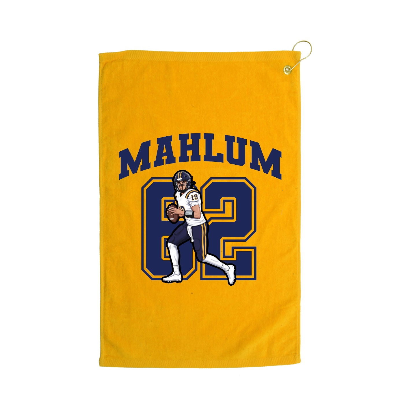 Golf Towel — Number in Gold