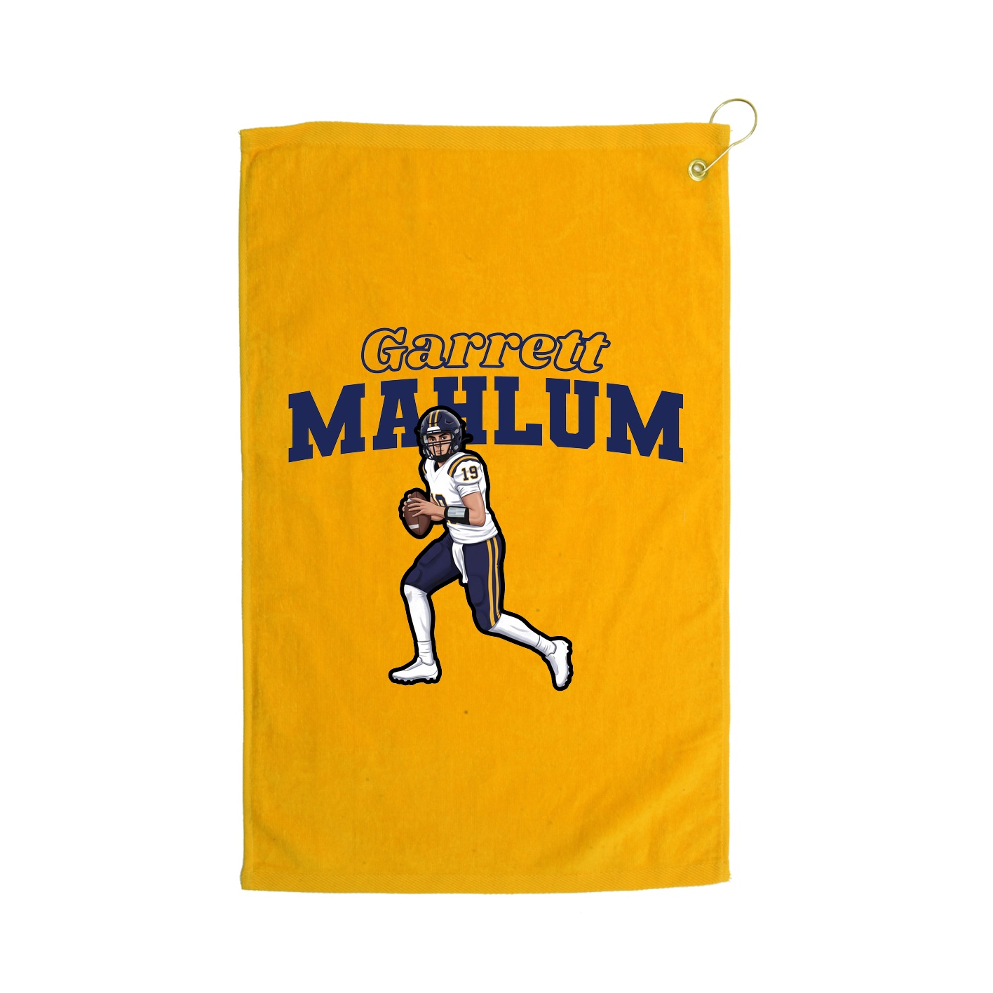 Golf Towel — Name Arch in Gold