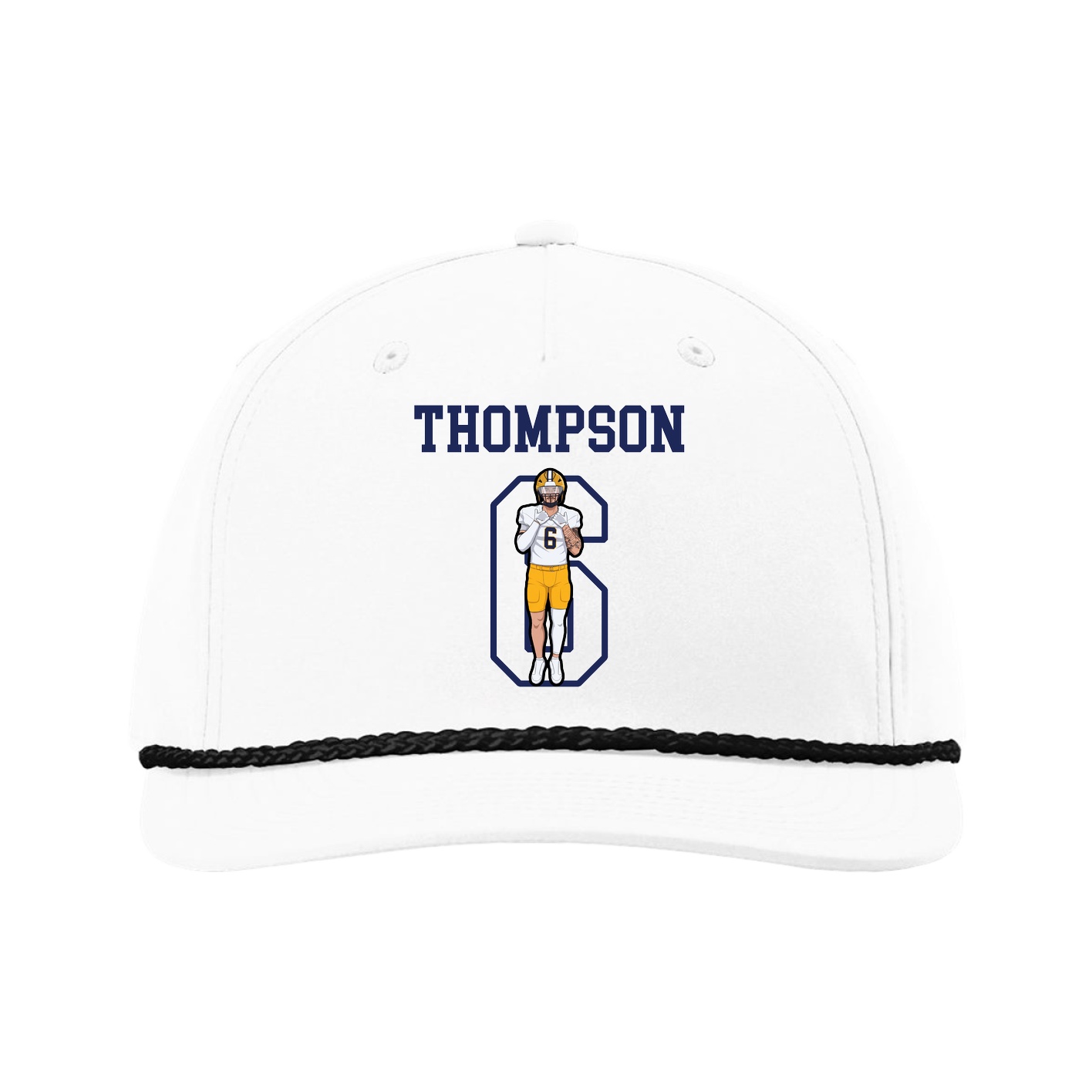 Five-Panel Classic Rope Cap — Shirsey in White