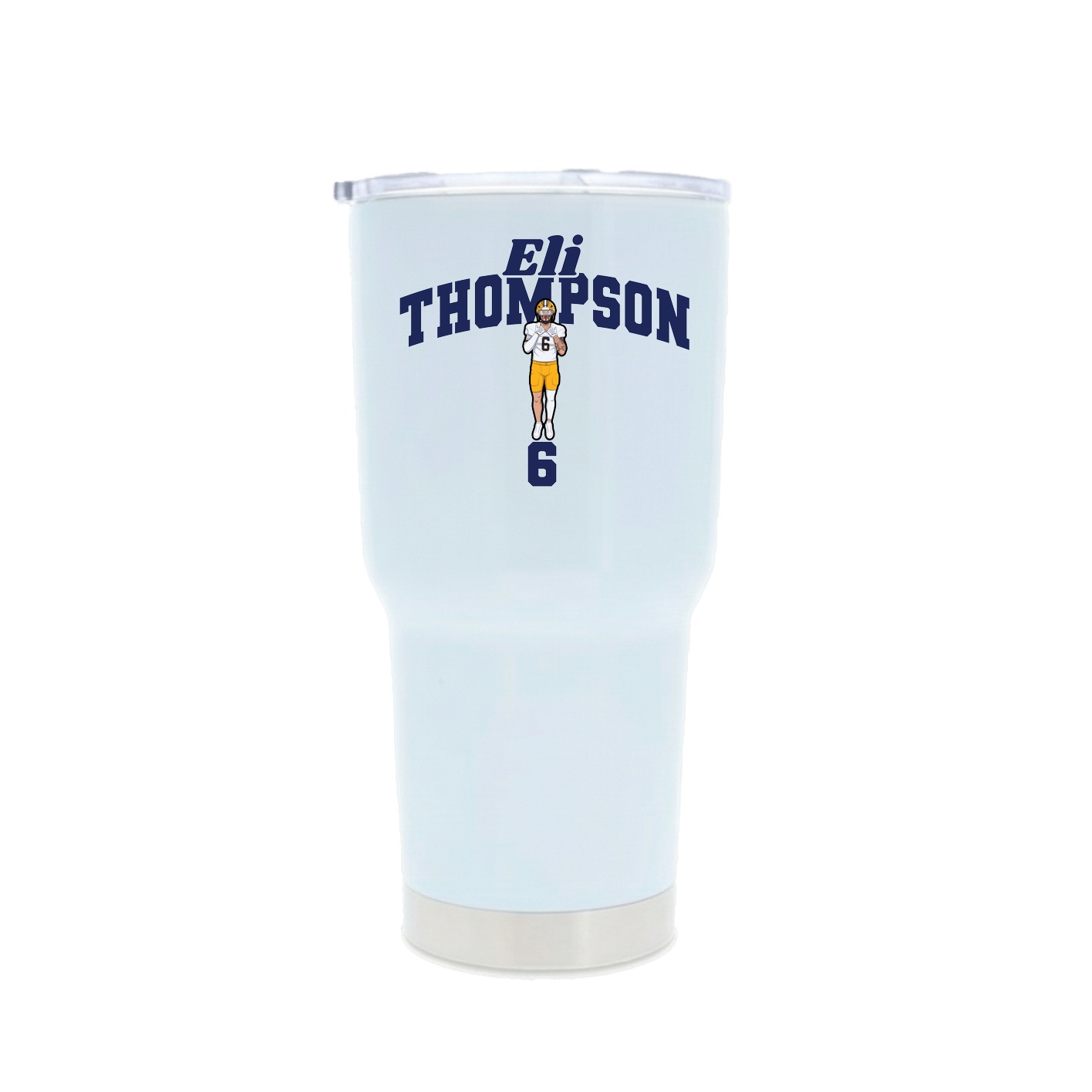 30oz Stainless Steel Tumbler — Signature Arch in White