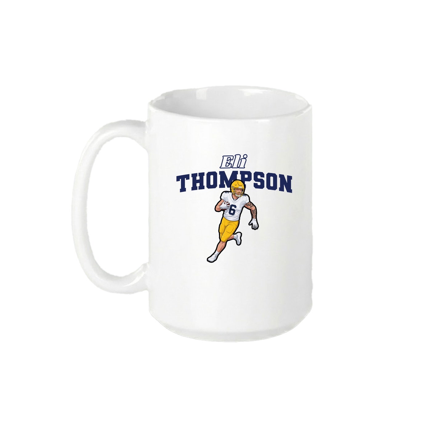 15oz Coffee Mug — Name Arch in White
